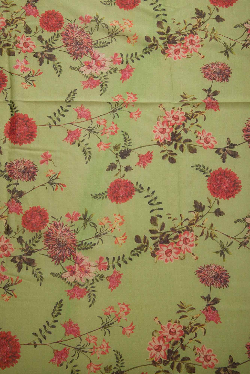 Sea Green Chanderi Silk Dress Material