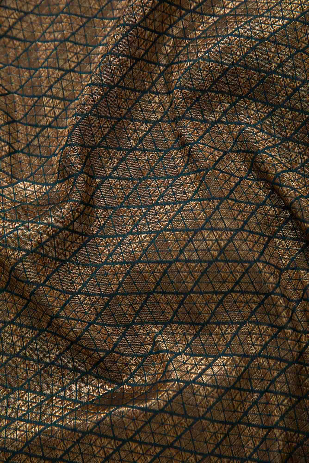 Bottle Green Banarasi Silk Dress Material