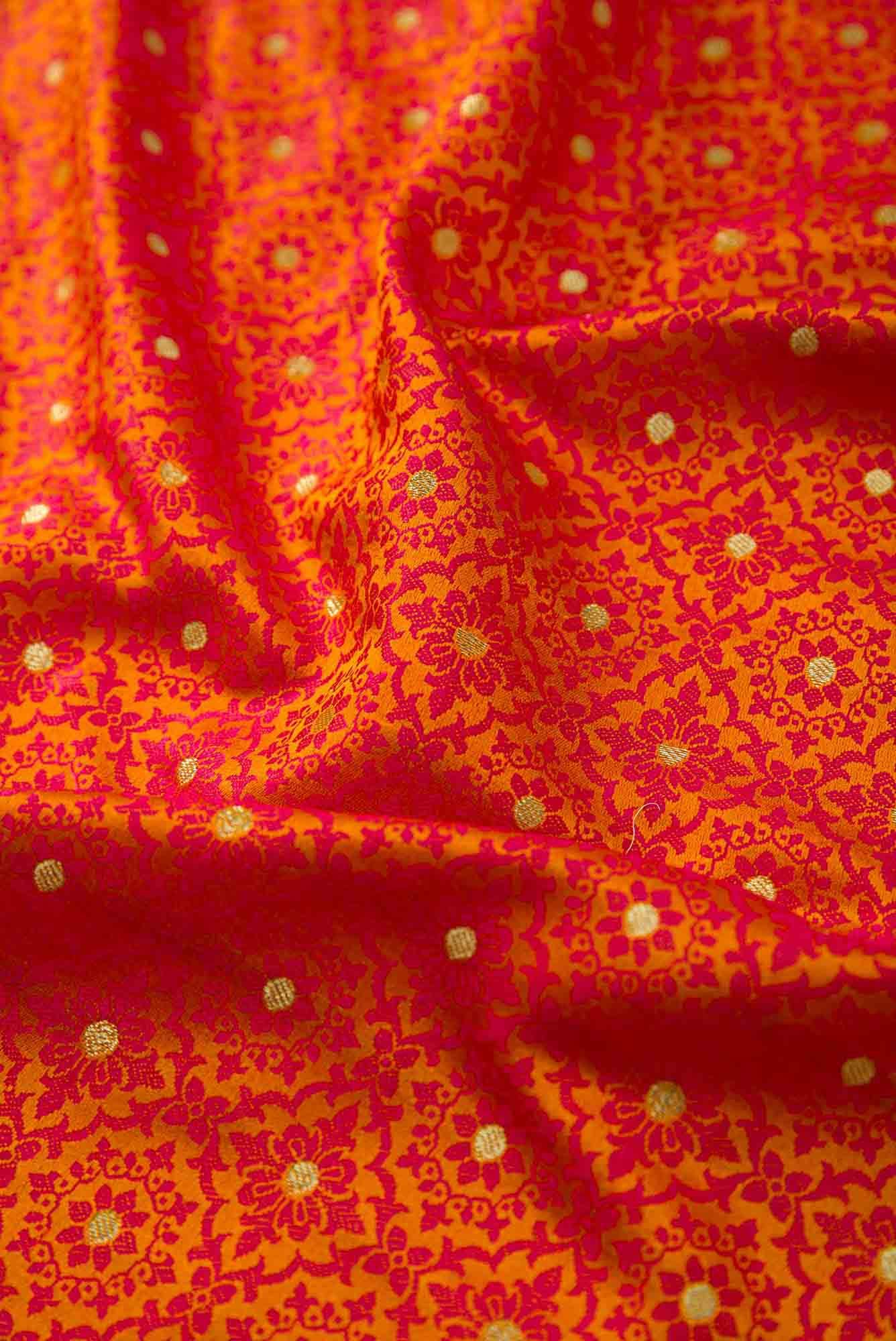 Mustard Banarasi Silk Dress Material