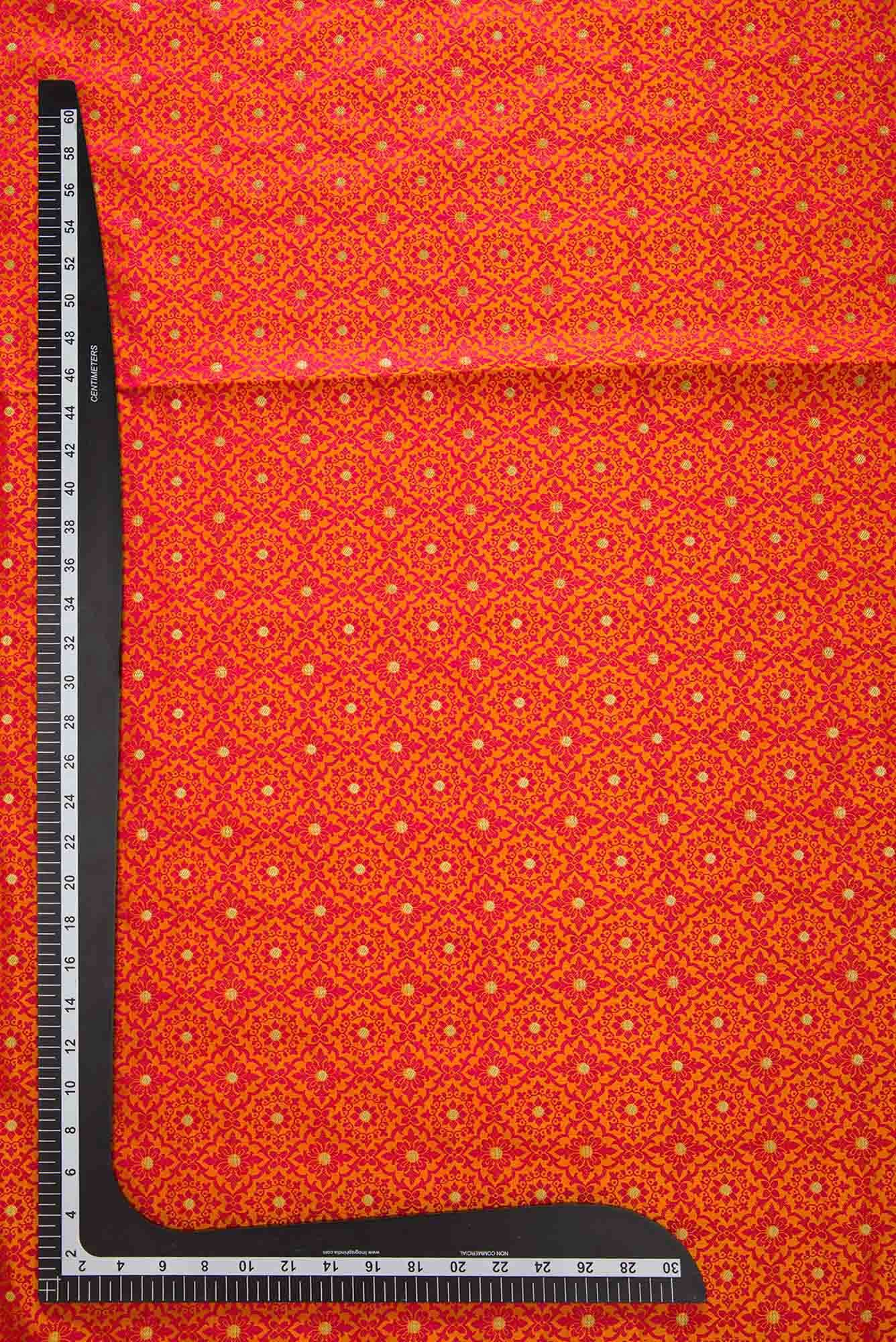 Mustard Banarasi Silk Dress Material