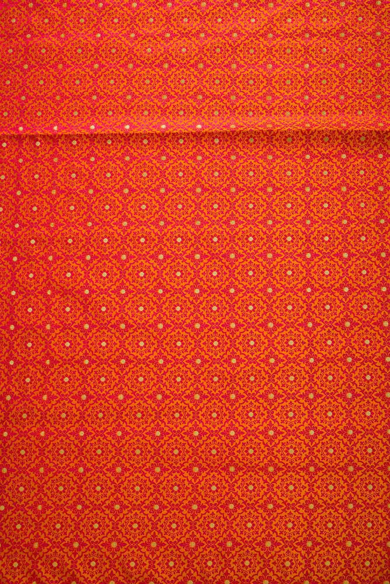 Mustard Banarasi Silk Dress Material