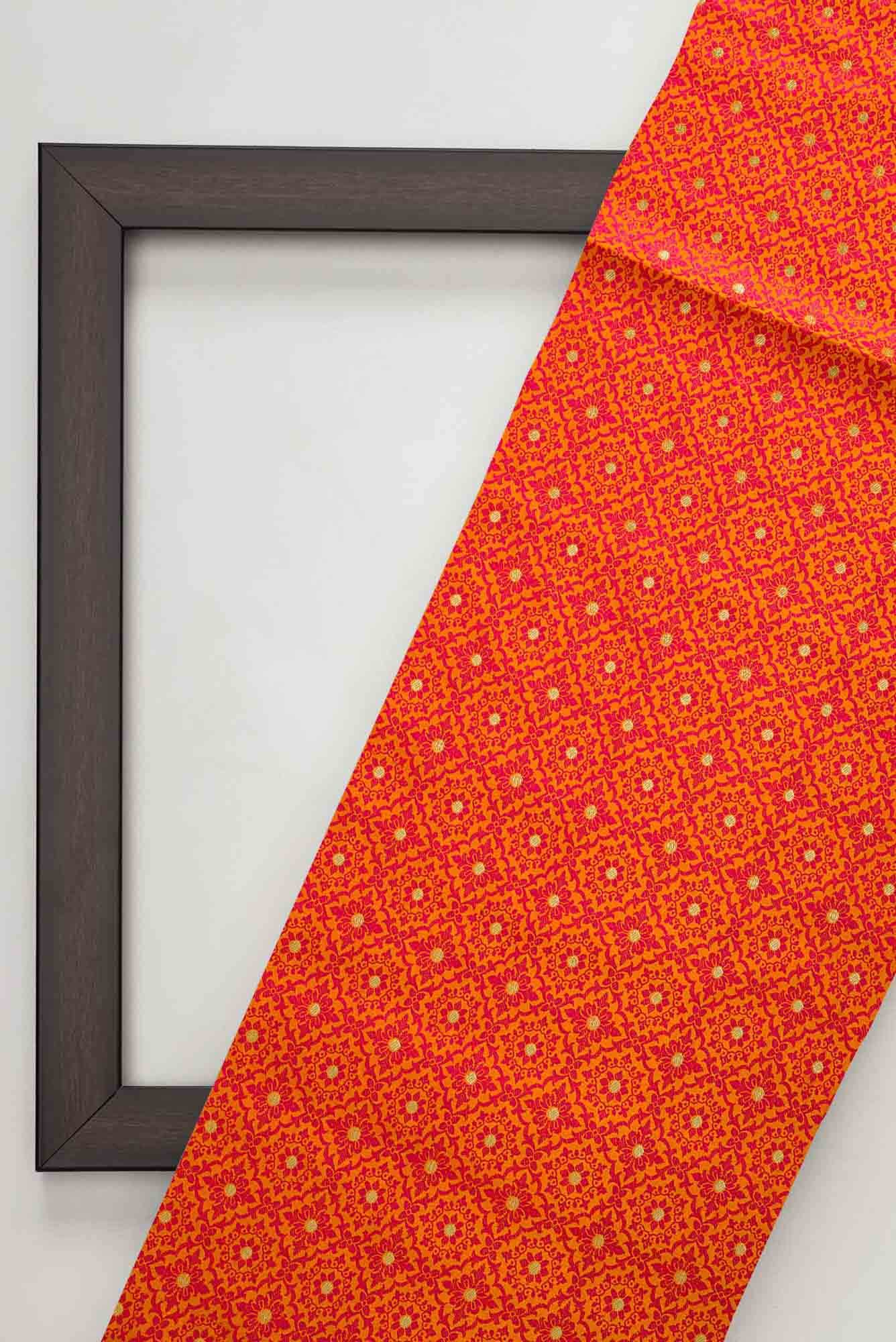 Mustard Banarasi Silk Dress Material