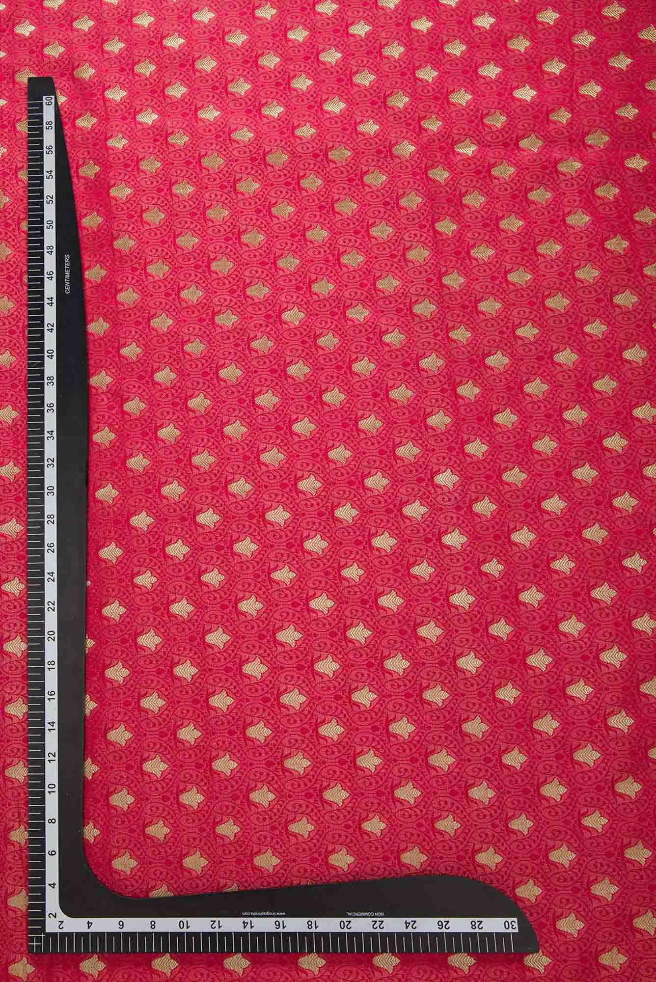 Pink Banarasi Silk Dress Material