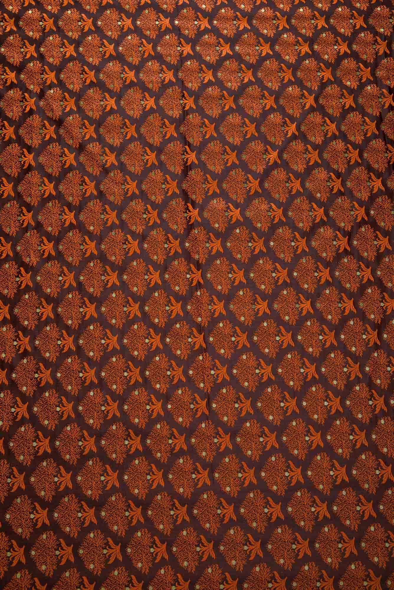 Black Banarasi Silk Dress Material