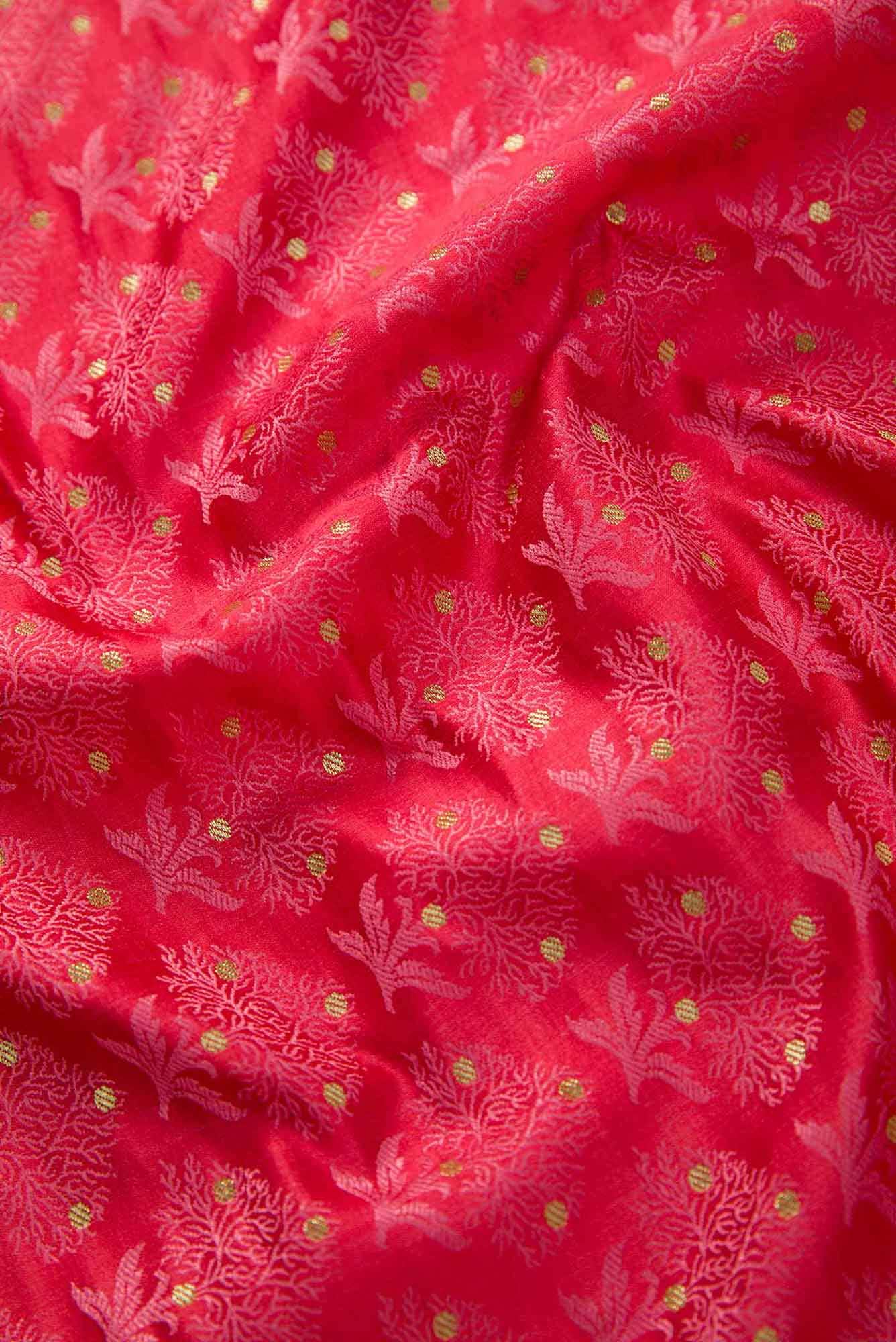 Pink Banarasi Silk Dress Material