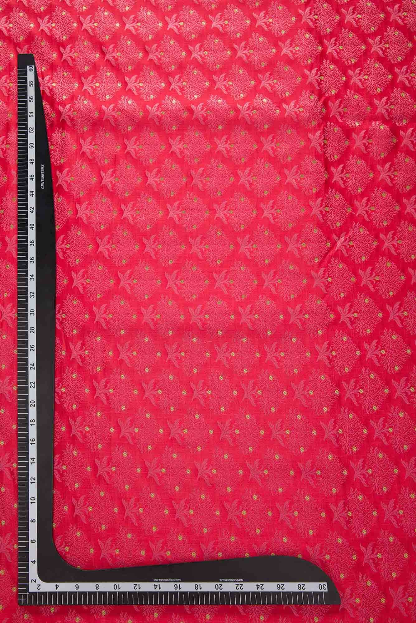 Pink Banarasi Silk Dress Material