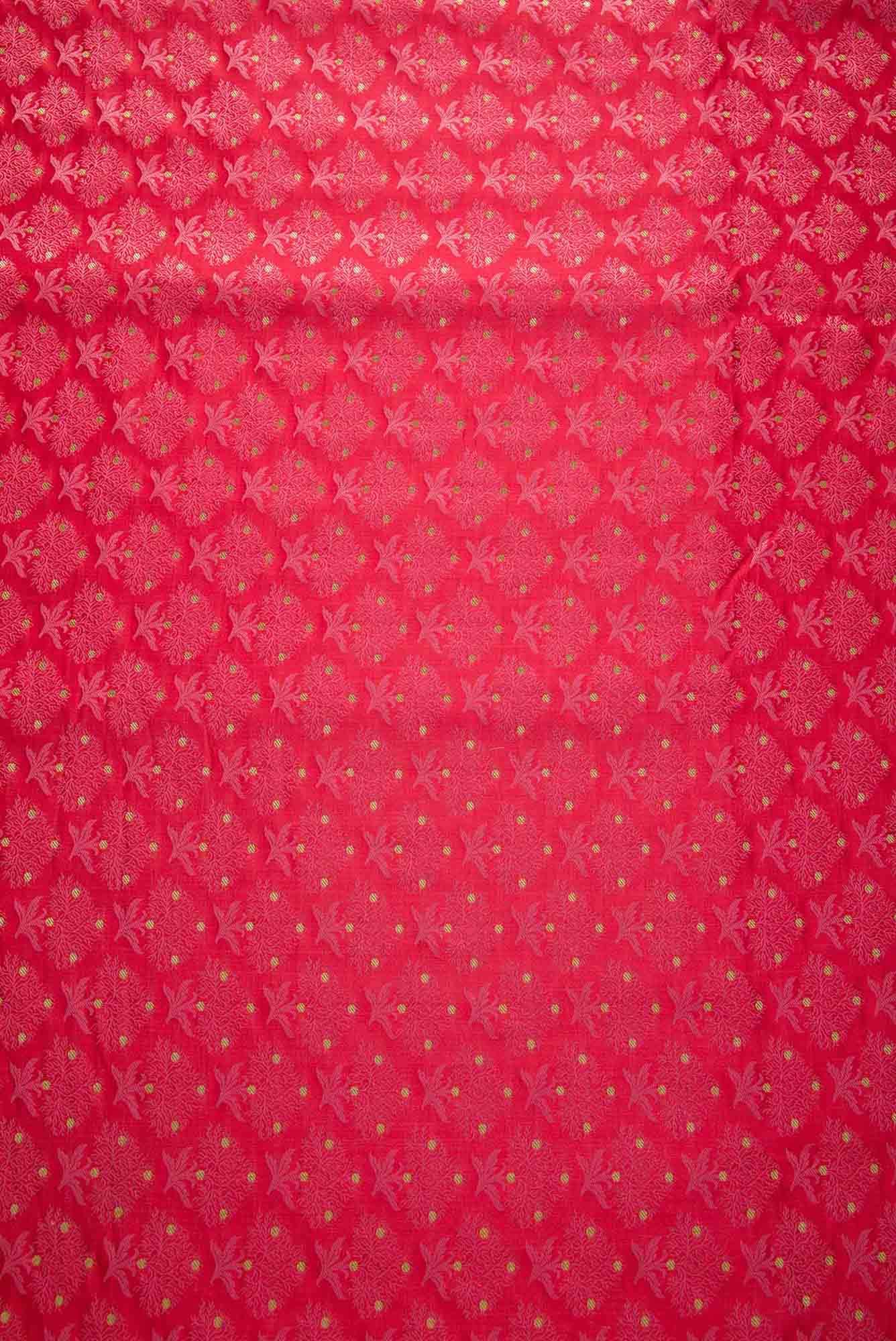 Pink Banarasi Silk Dress Material