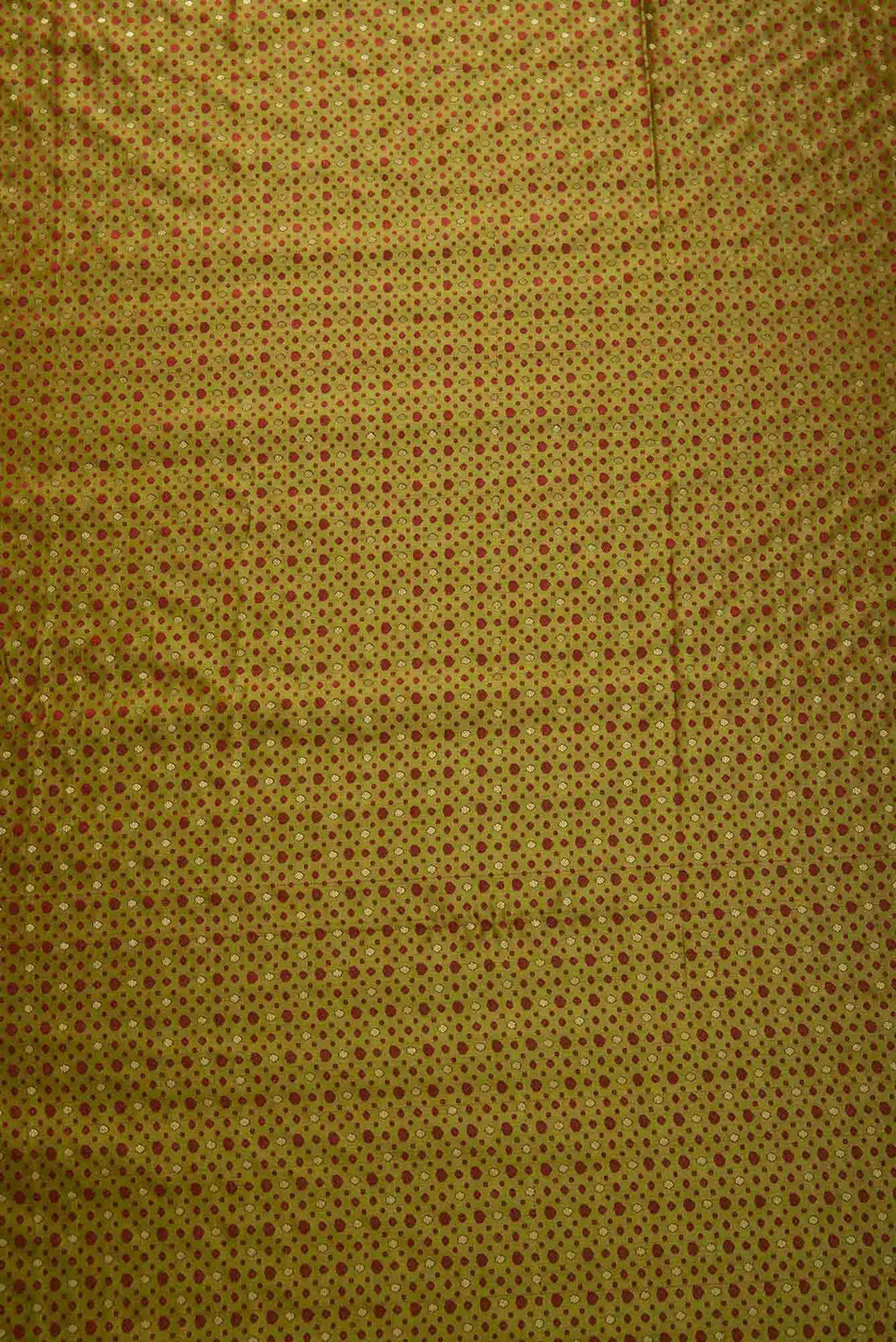 Mehandi Green Banarasi Silk Dress Material