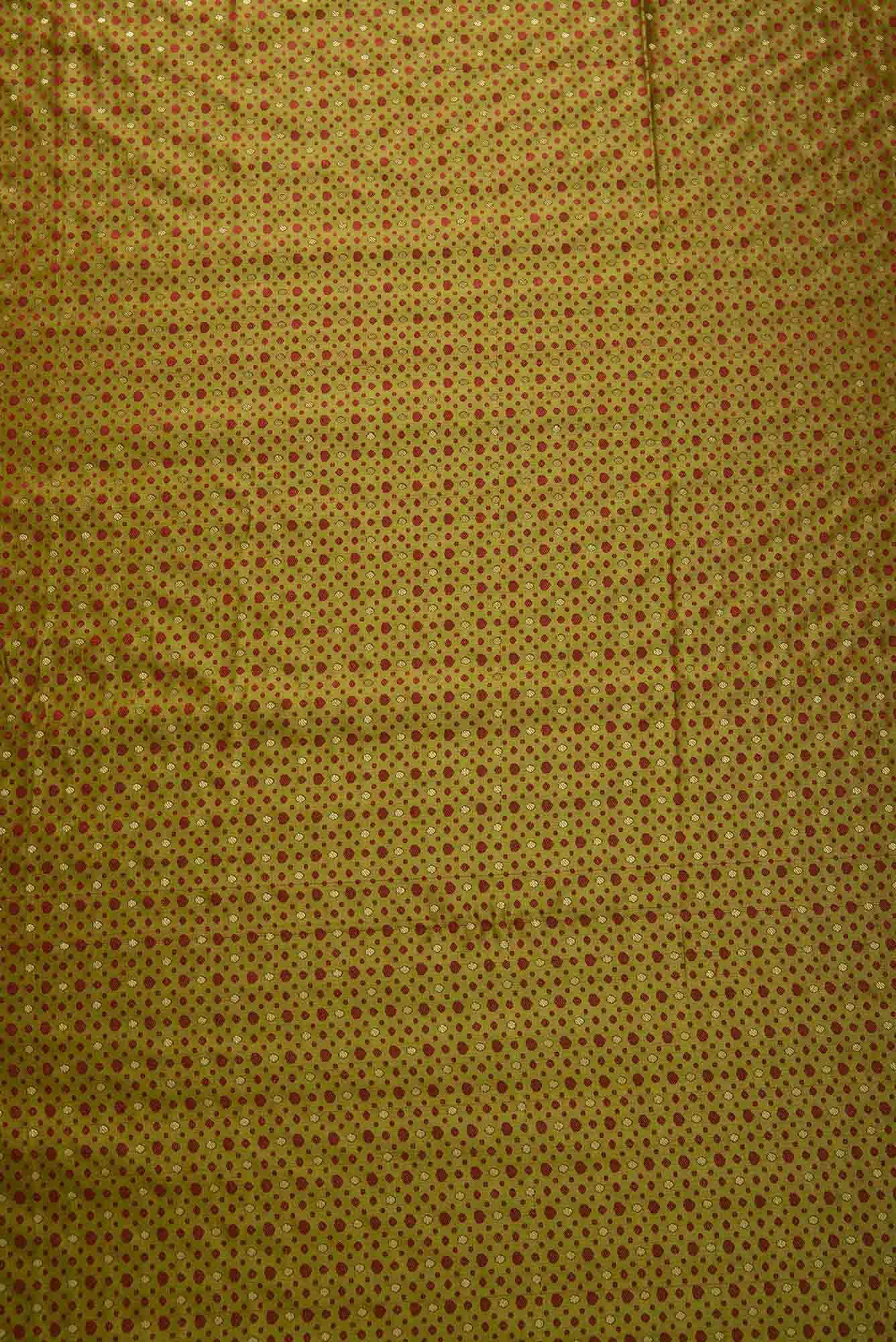 Mehandi Green Banarasi Silk Dress Material