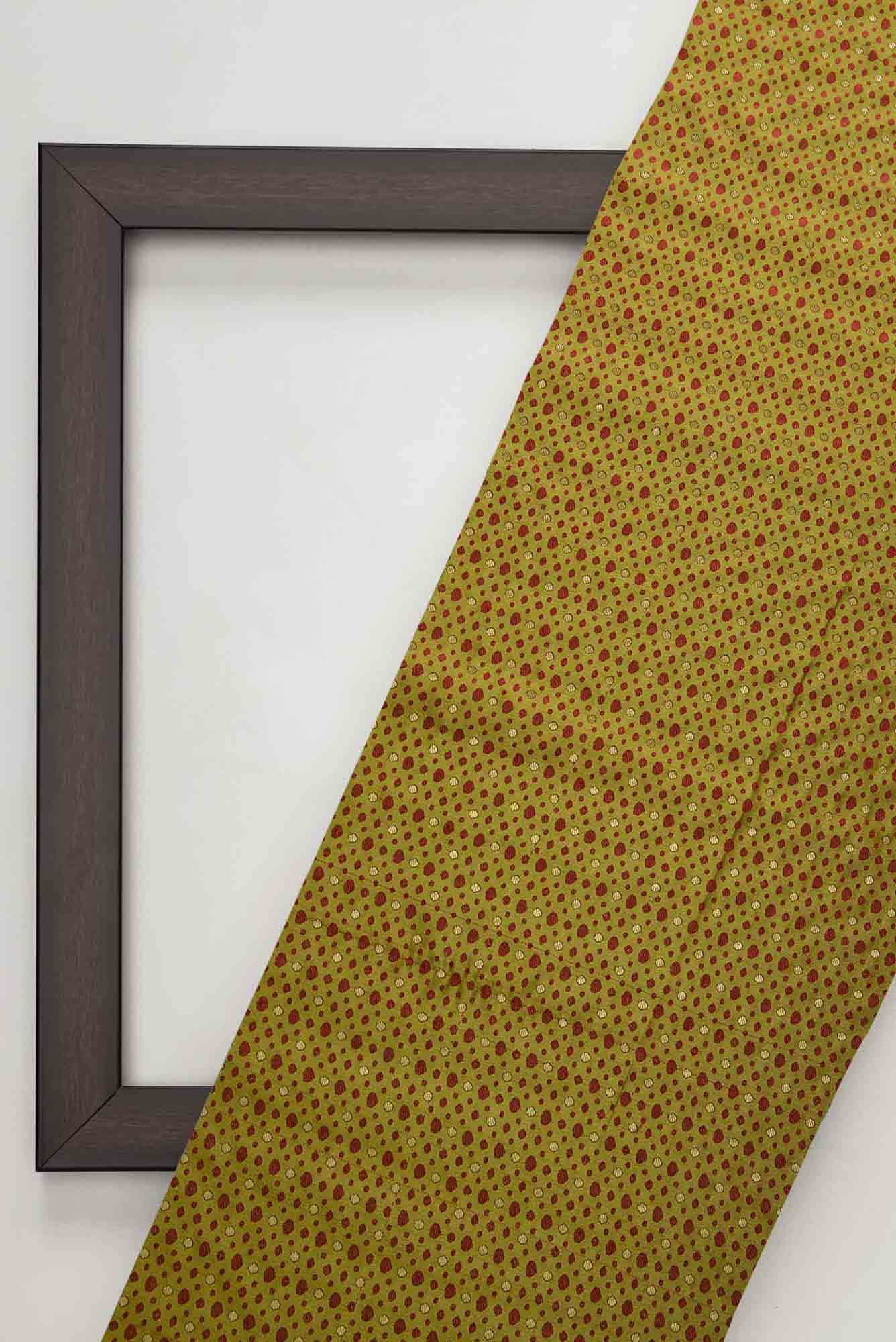 Mehandi Green Banarasi Silk Dress Material