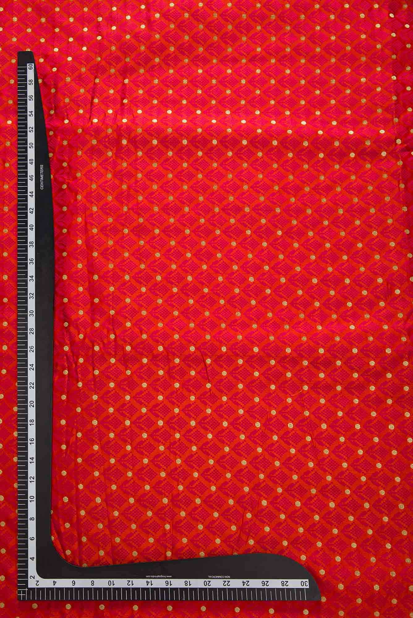 Orange Banarasi Silk Dress Material