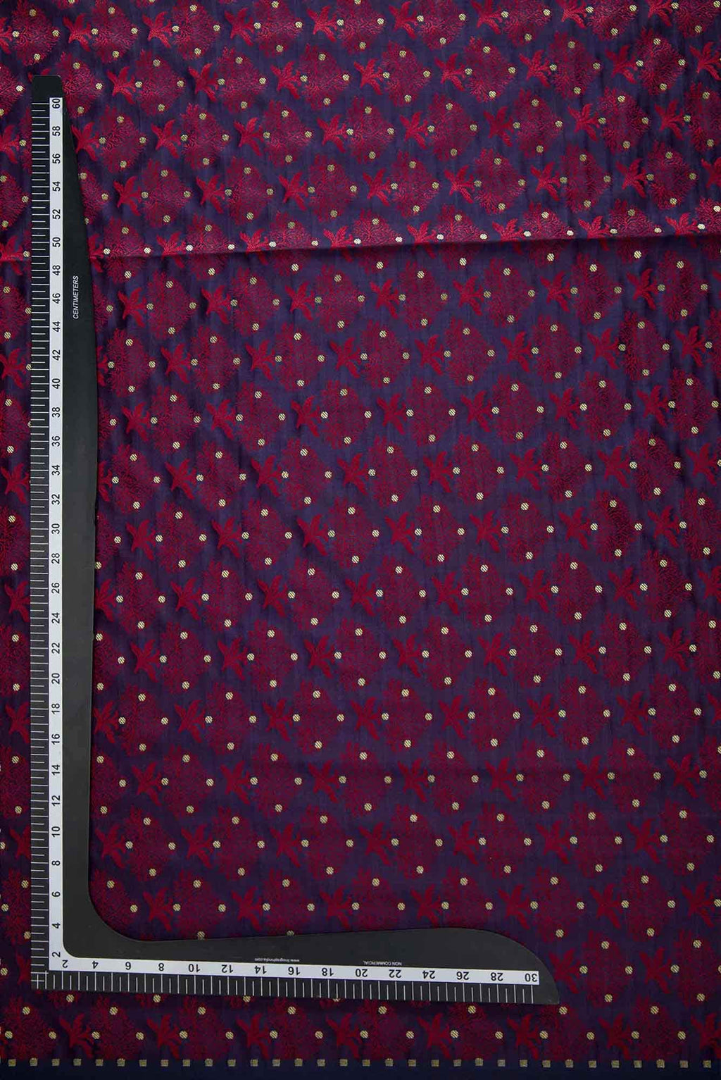 Navy Blue Banarasi Silk Dress Material