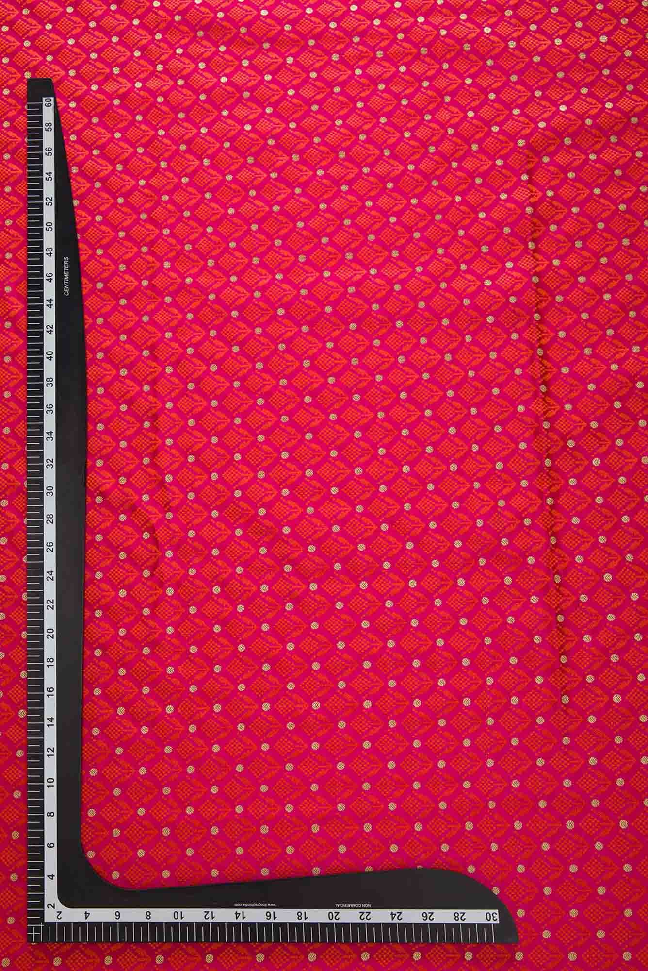 Pink Banarasi Silk Dress Material