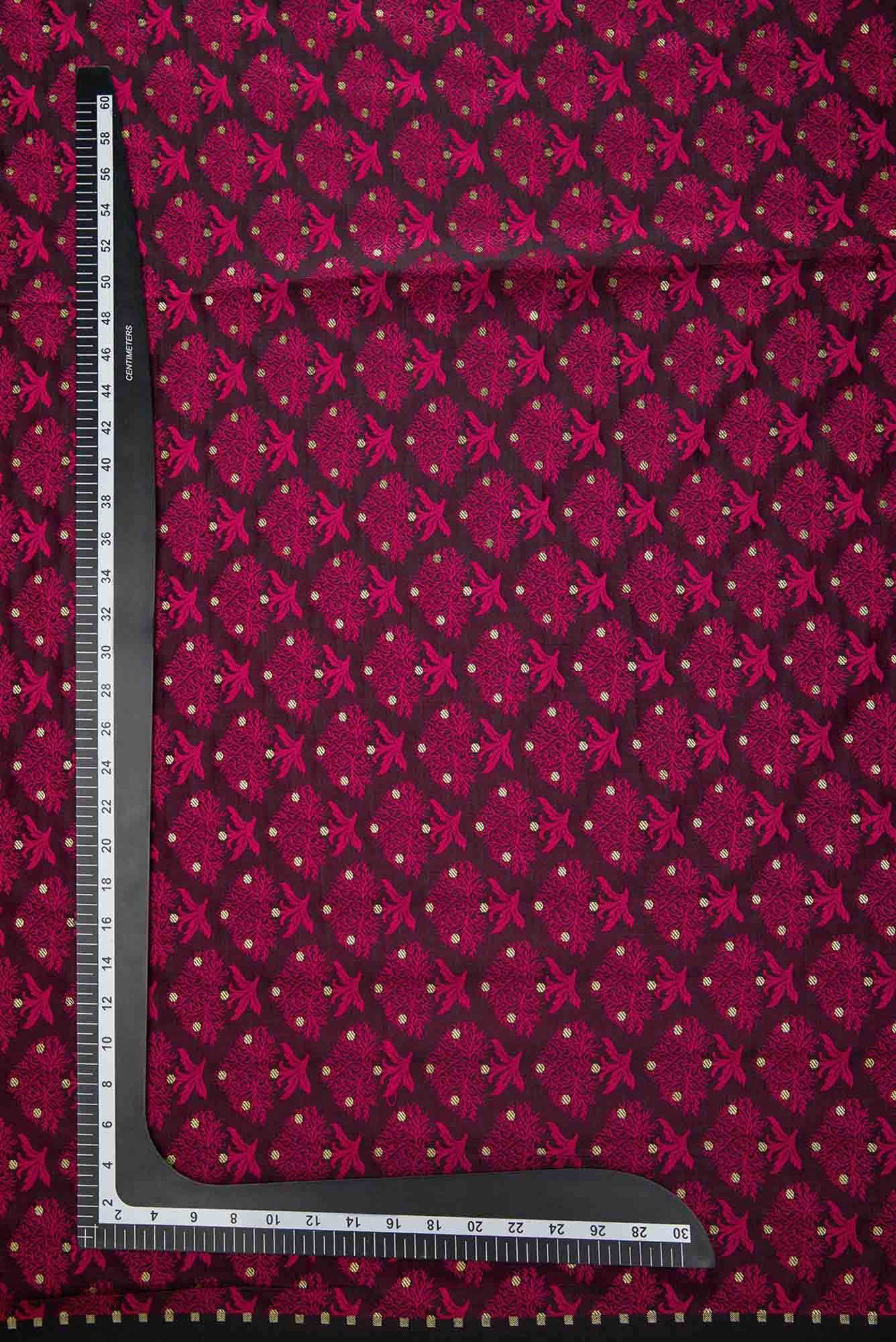 Black Banarasi Silk Dress Material