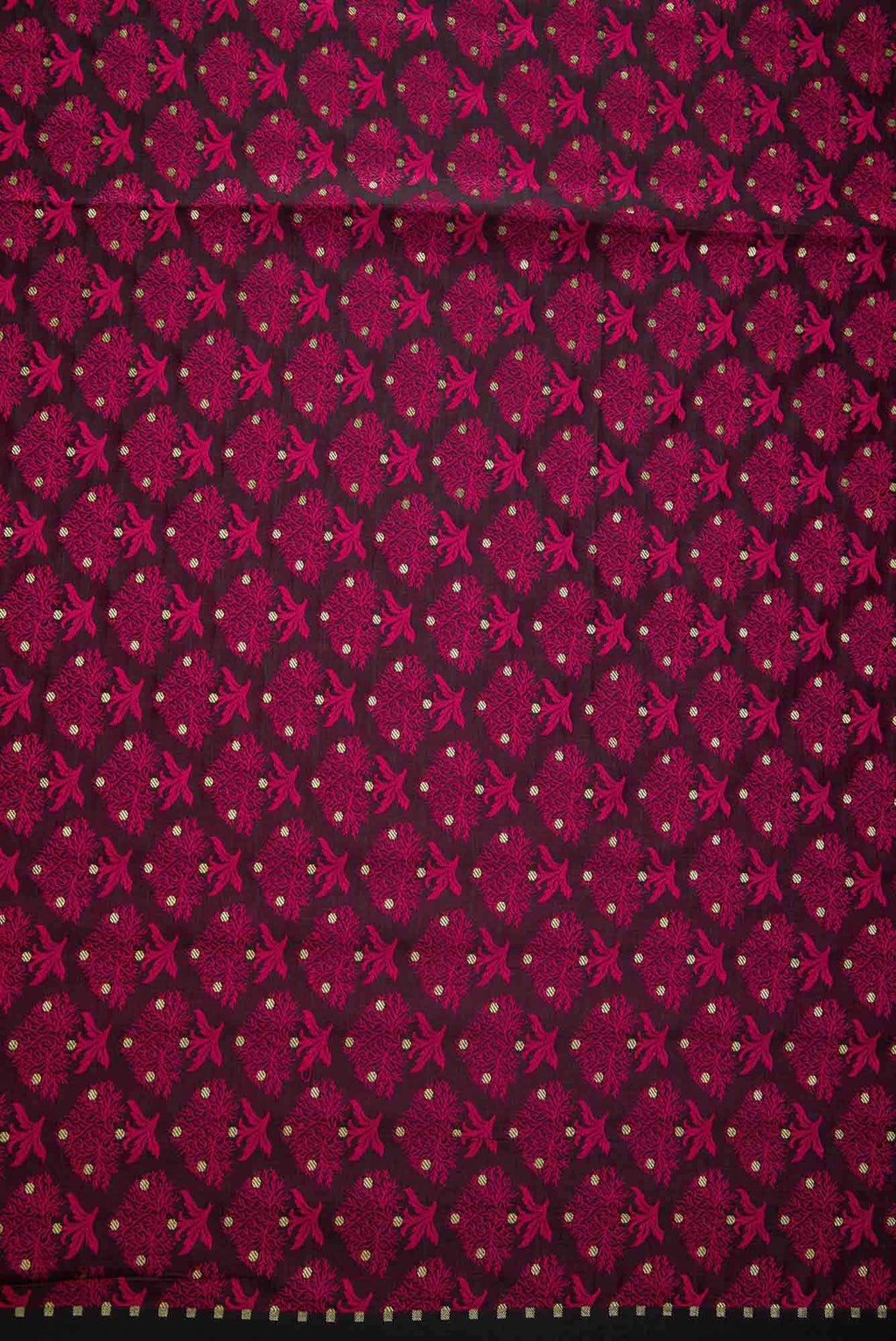 Black Banarasi Silk Dress Material
