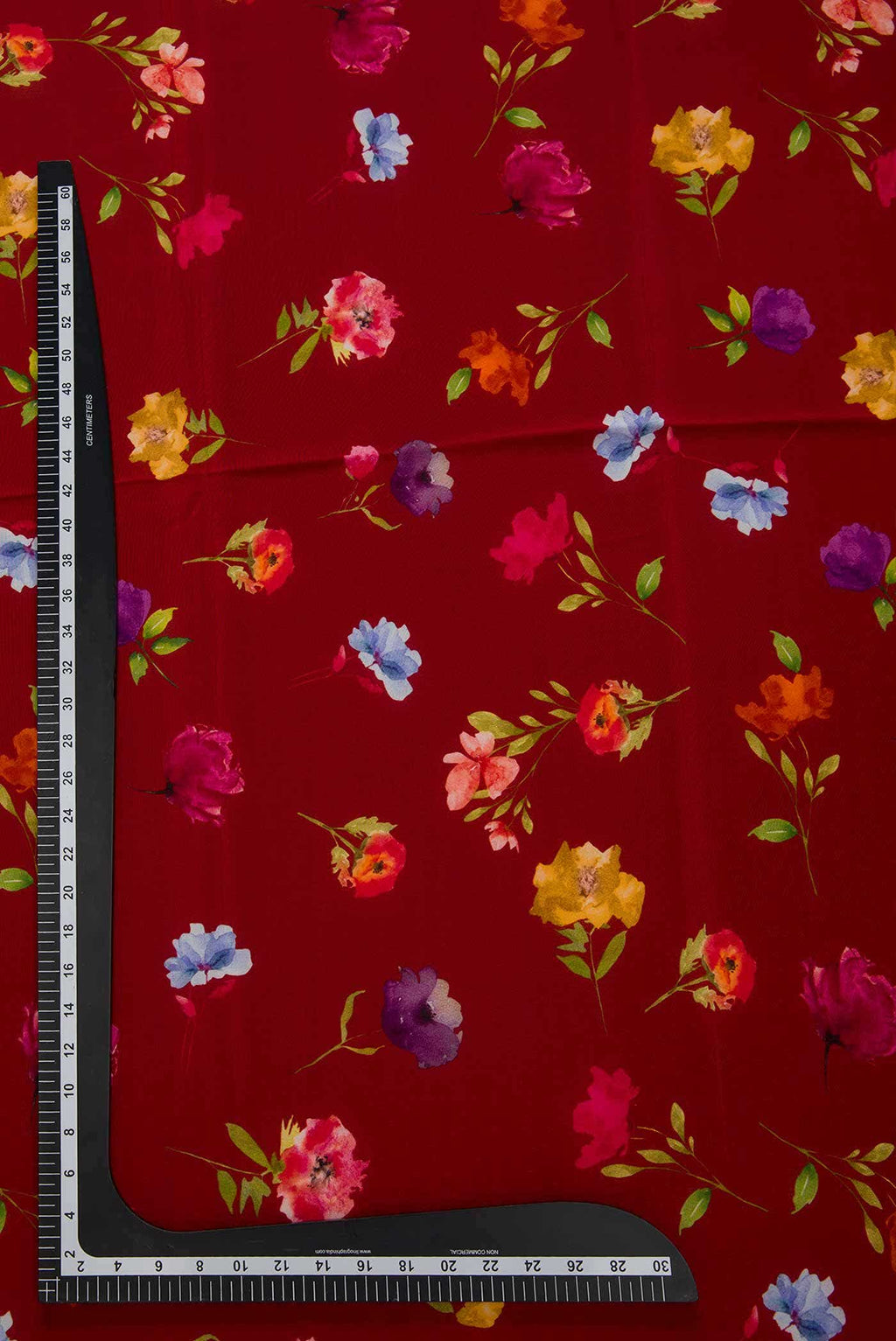 Maroon Crepe Dress Material