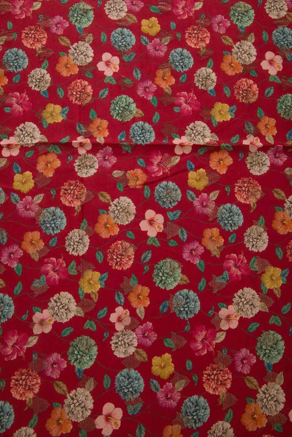 Maroon Chanderi Silk Dress Material