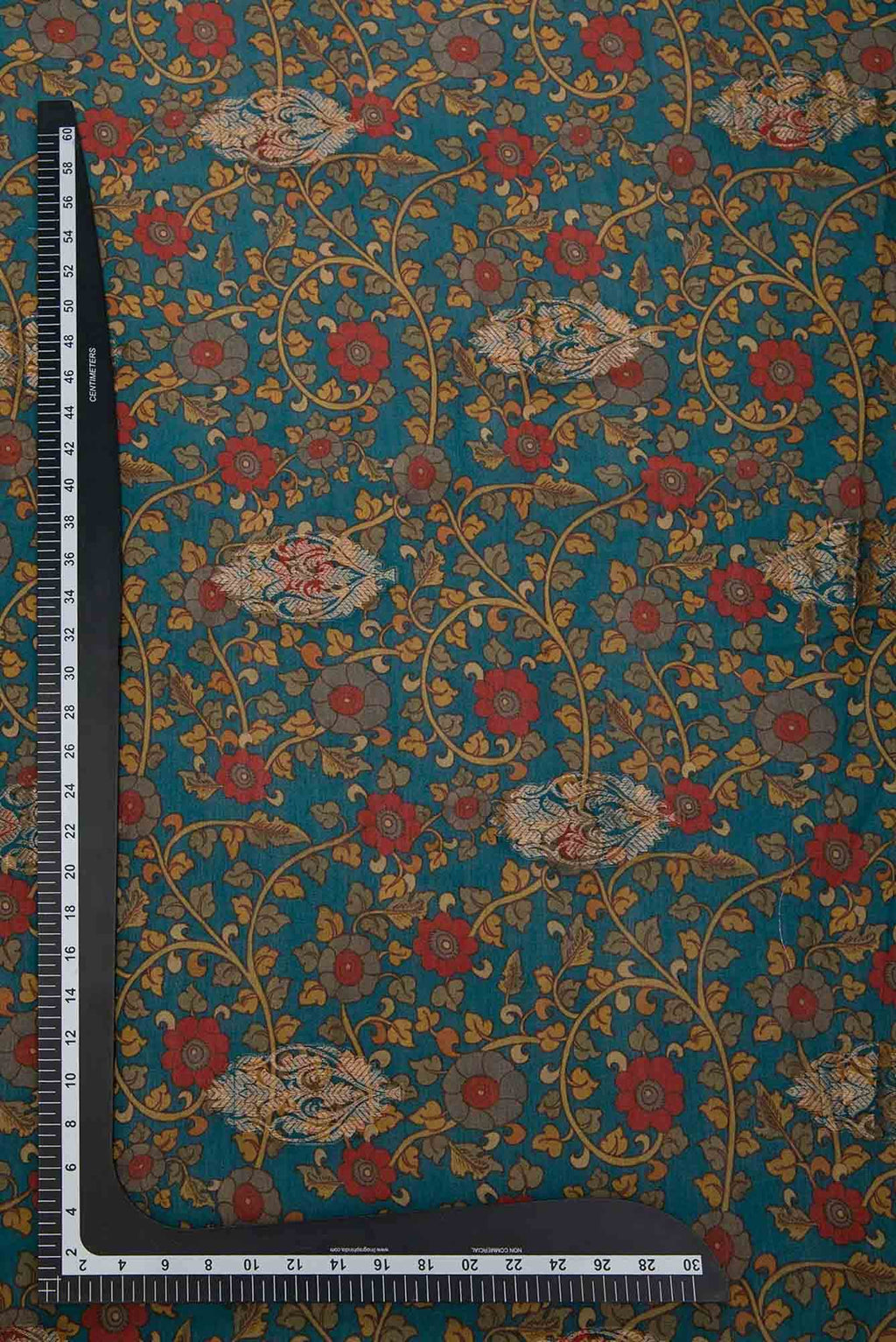 Blue Chanderi Silk Dress Material