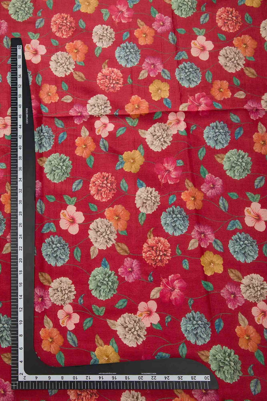 Maroon Tussar Silk Dress Material