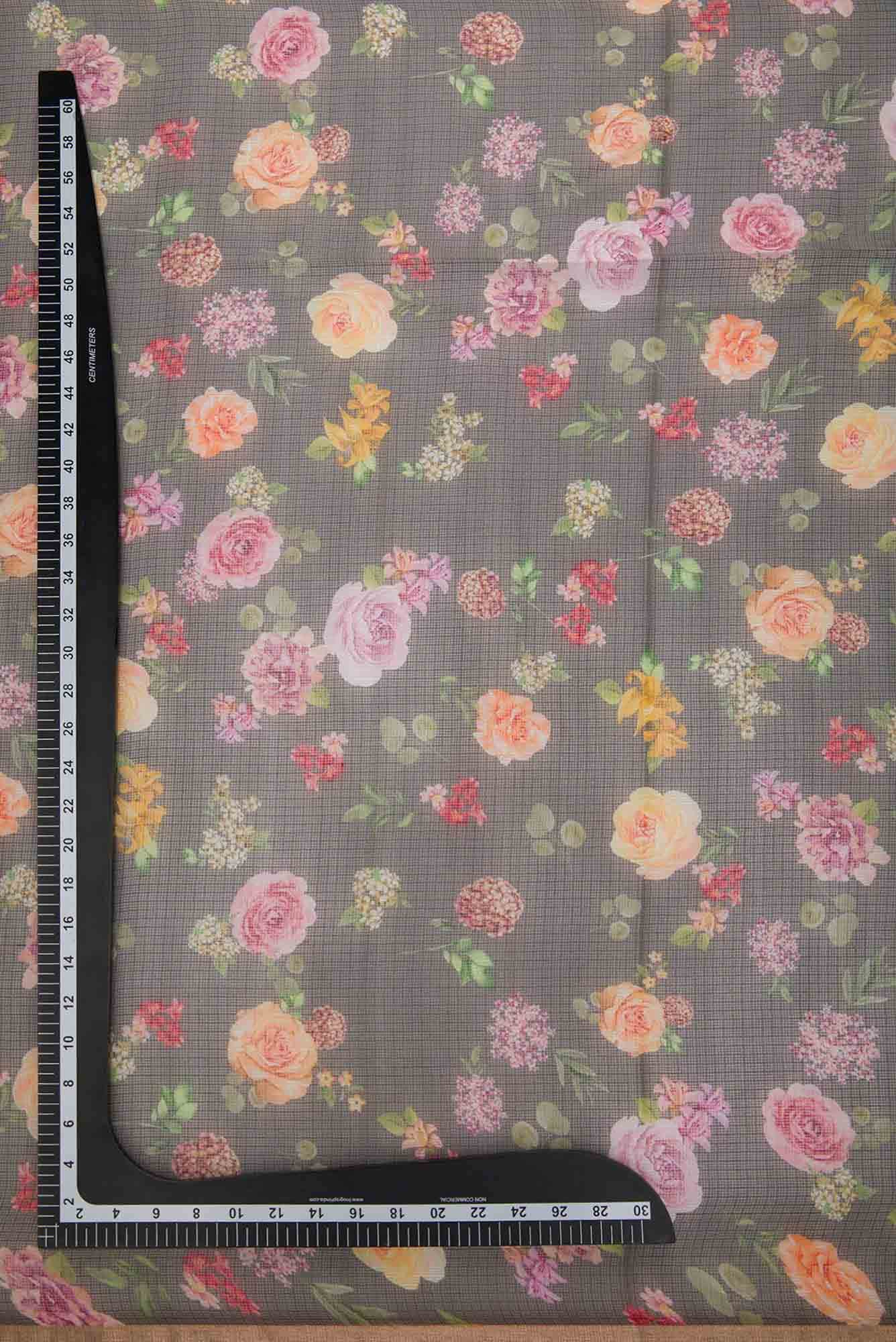 Green Kota Silk Dress Material