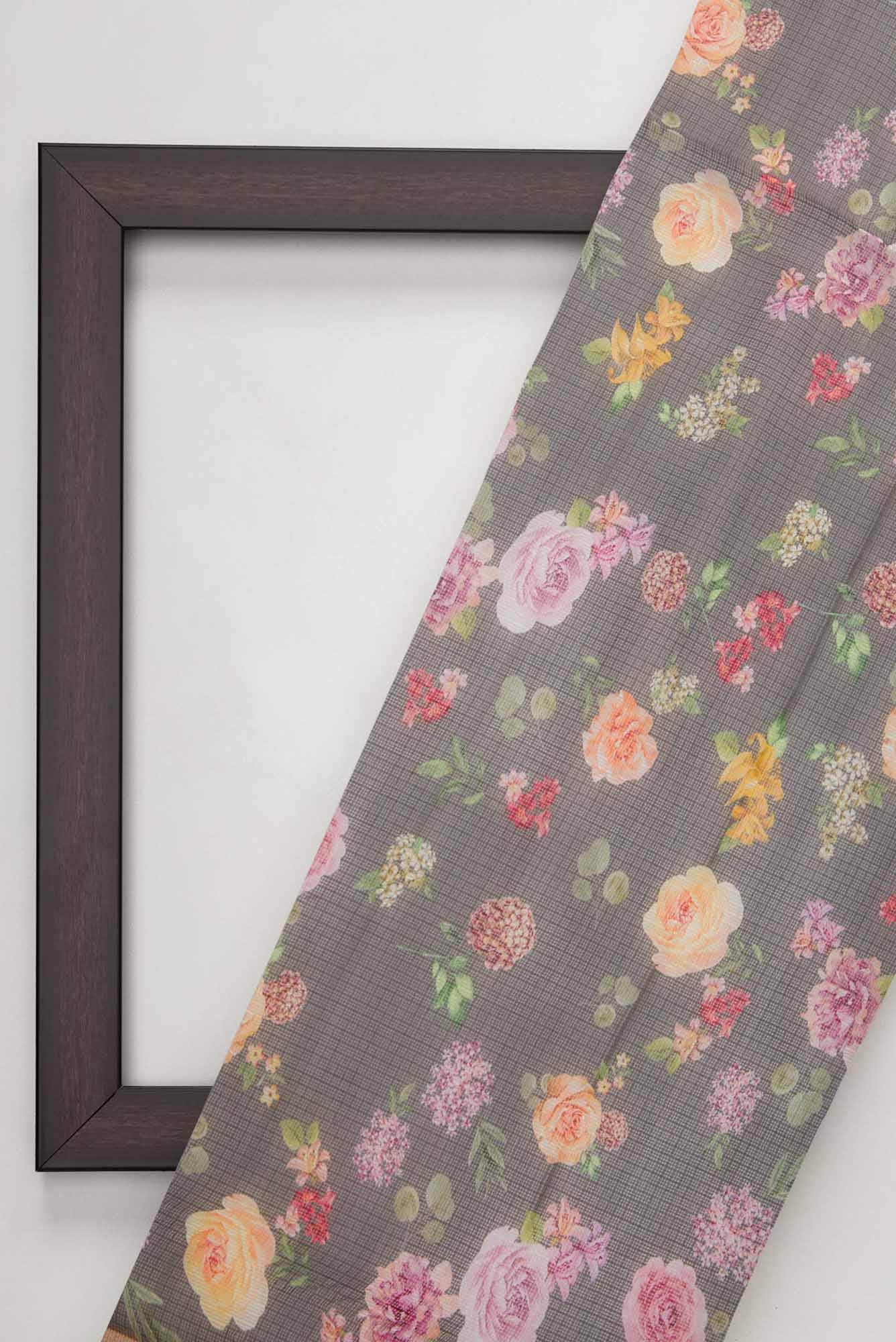 Green Kota Silk Dress Material
