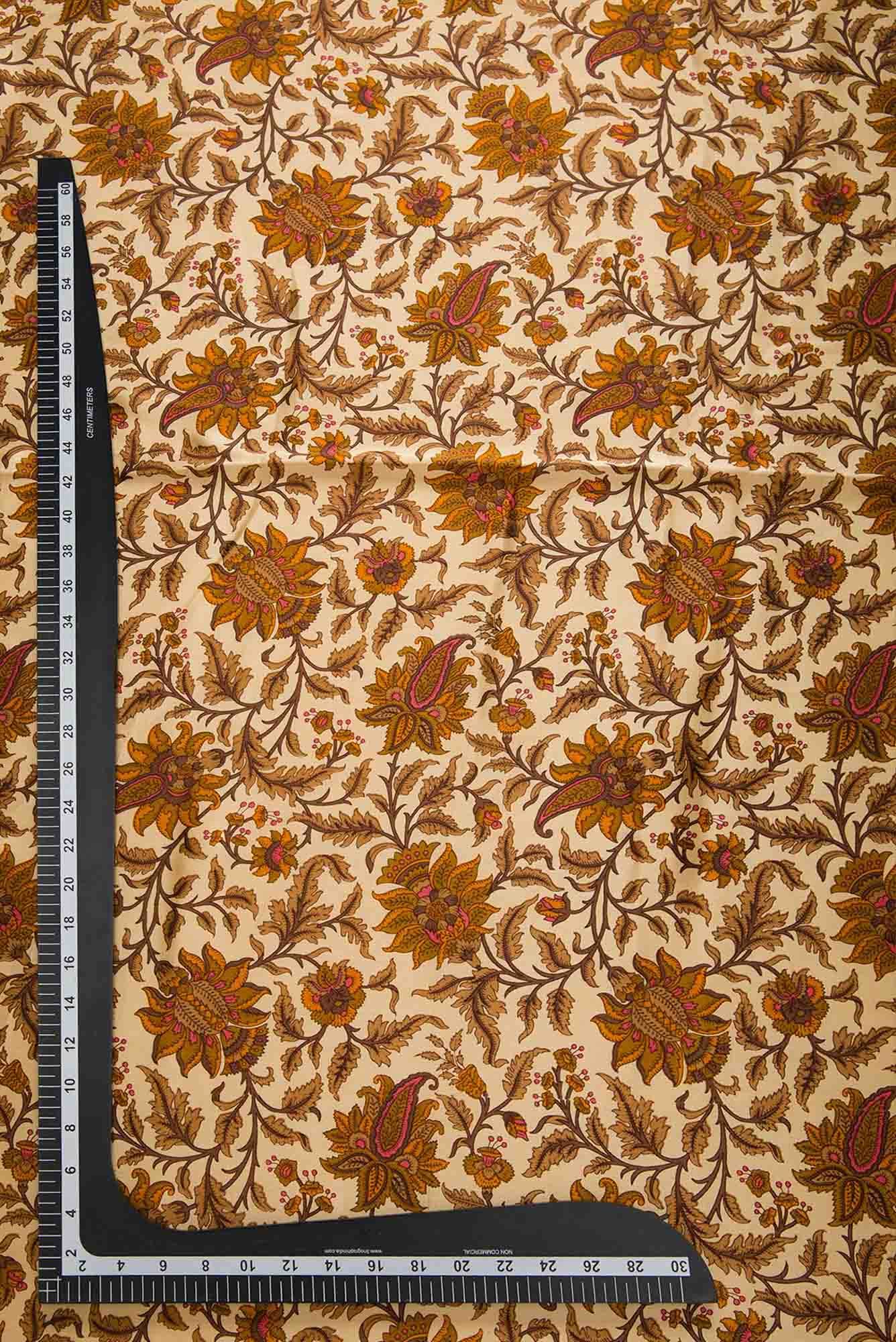 Sandal Crepe Dress Material
