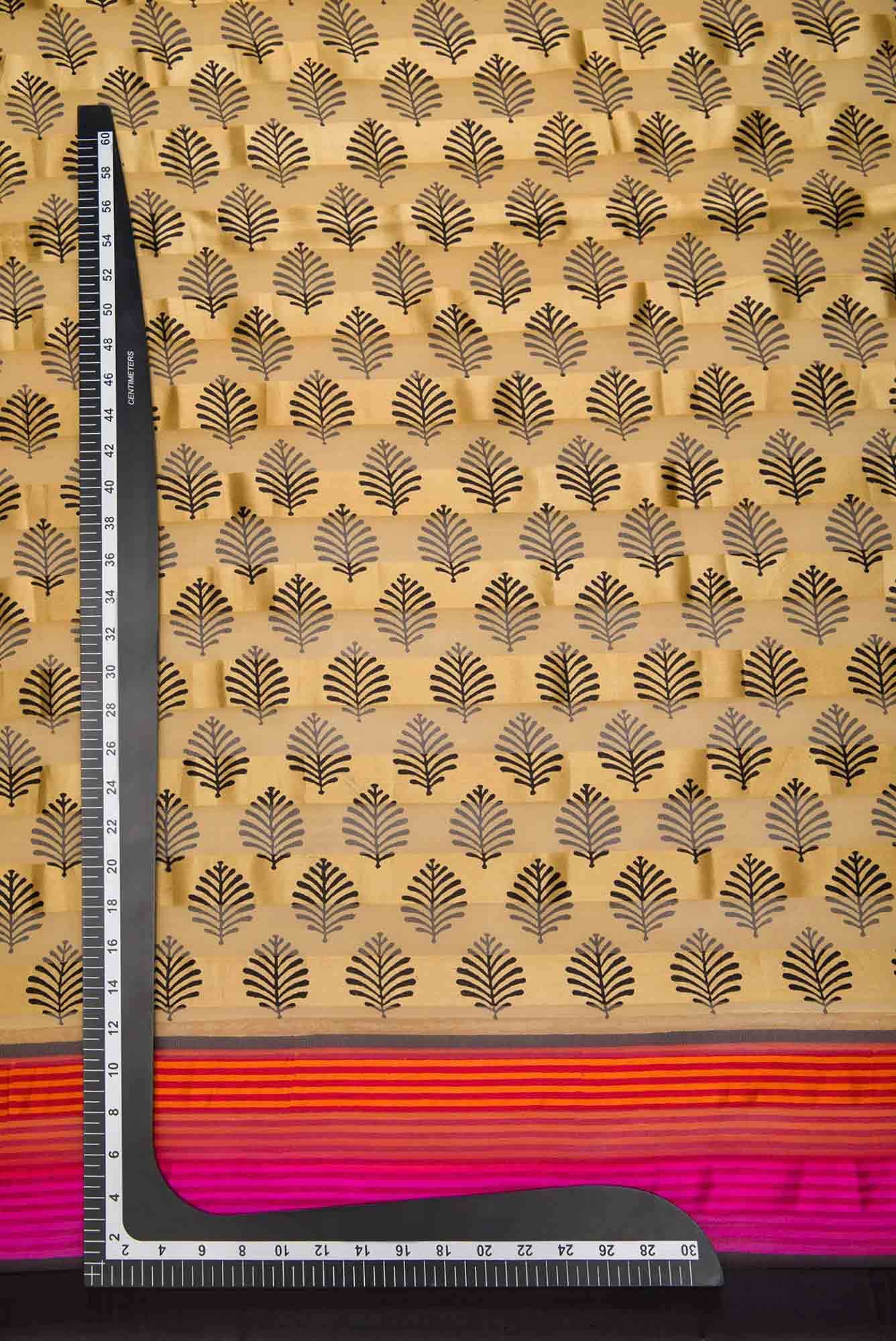 Gold Crepe Dress Material