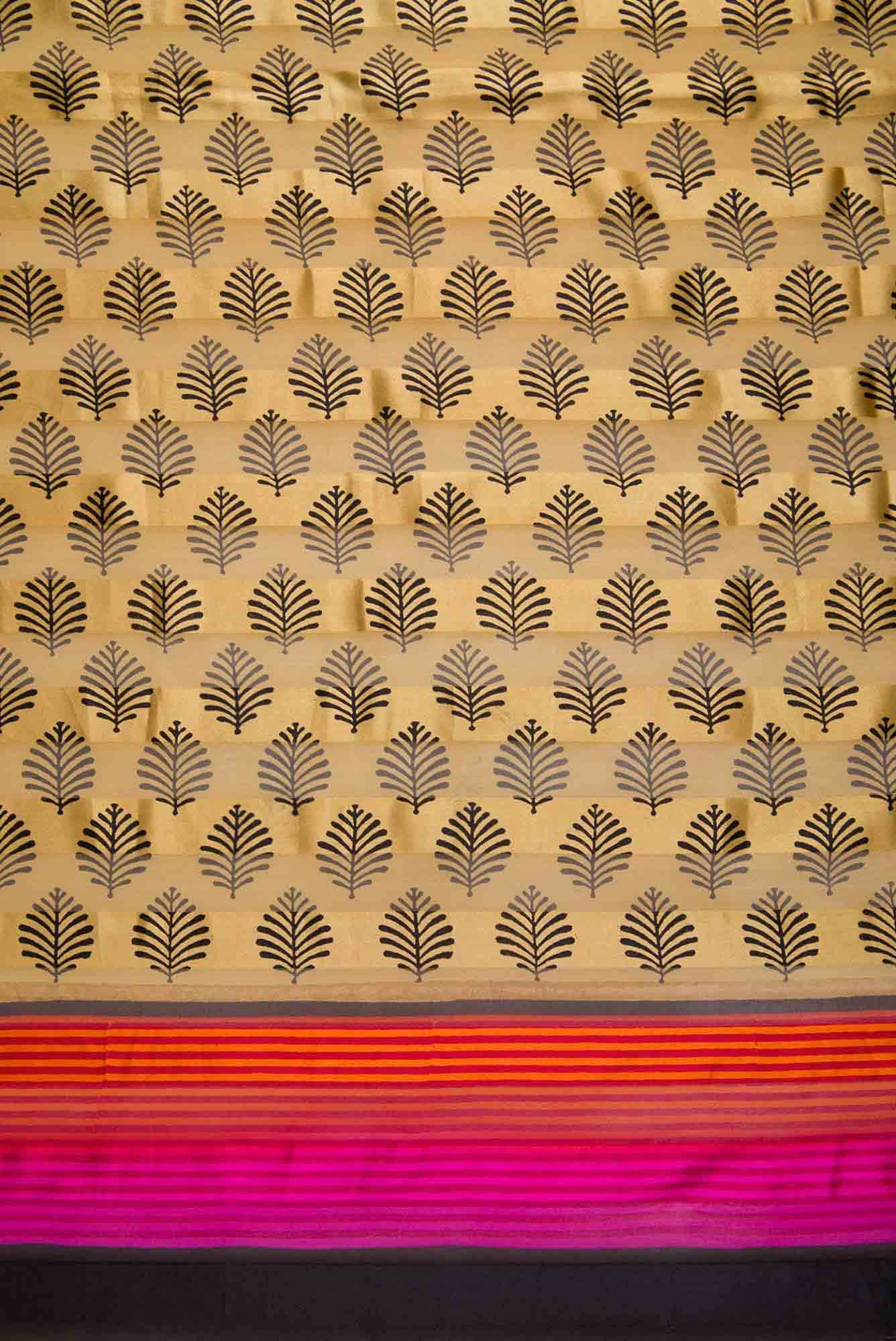 Gold Crepe Dress Material