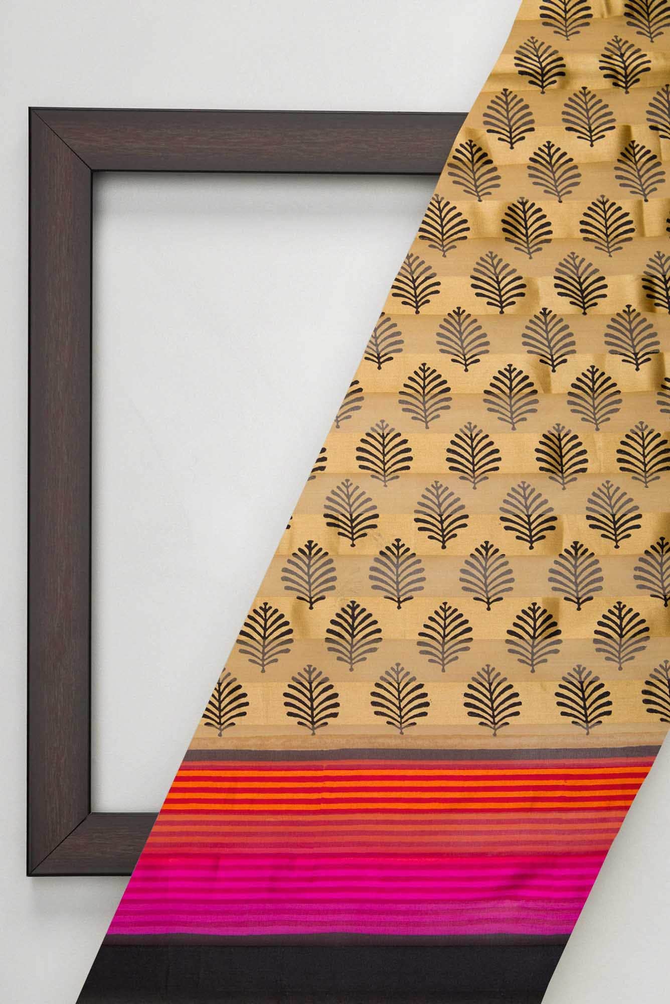 Gold Crepe Dress Material