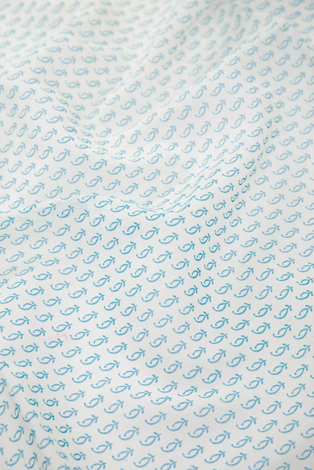 Off White Chanderi Silk Dress Material