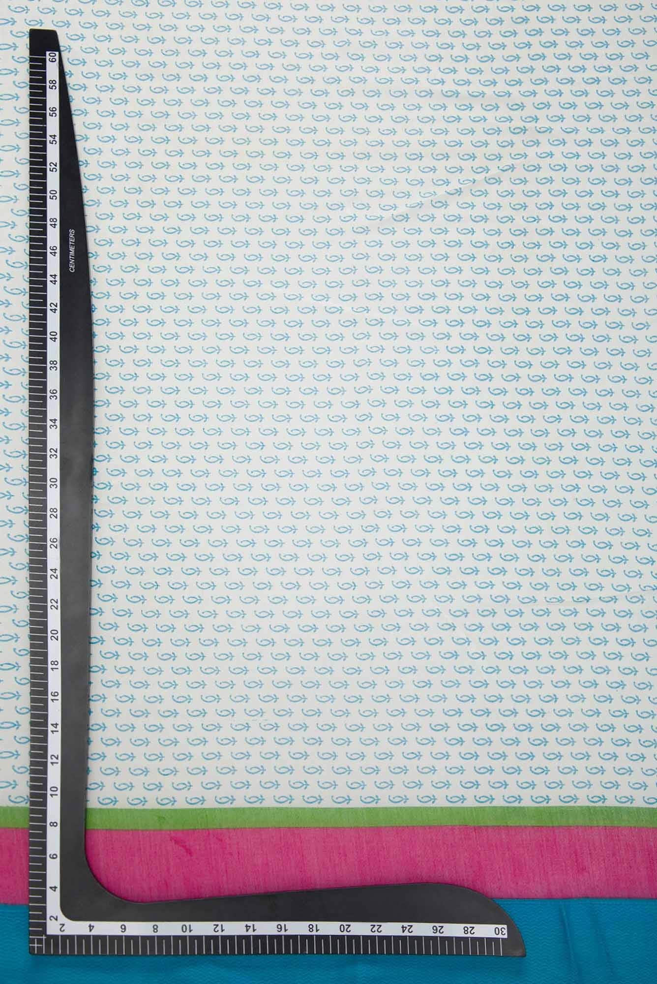 Off White Chanderi Silk Dress Material