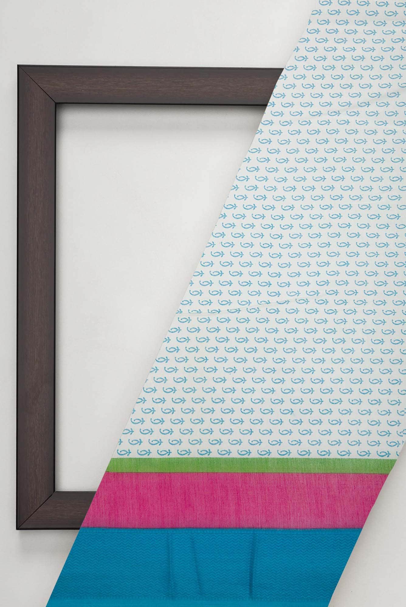 Off White Chanderi Silk Dress Material