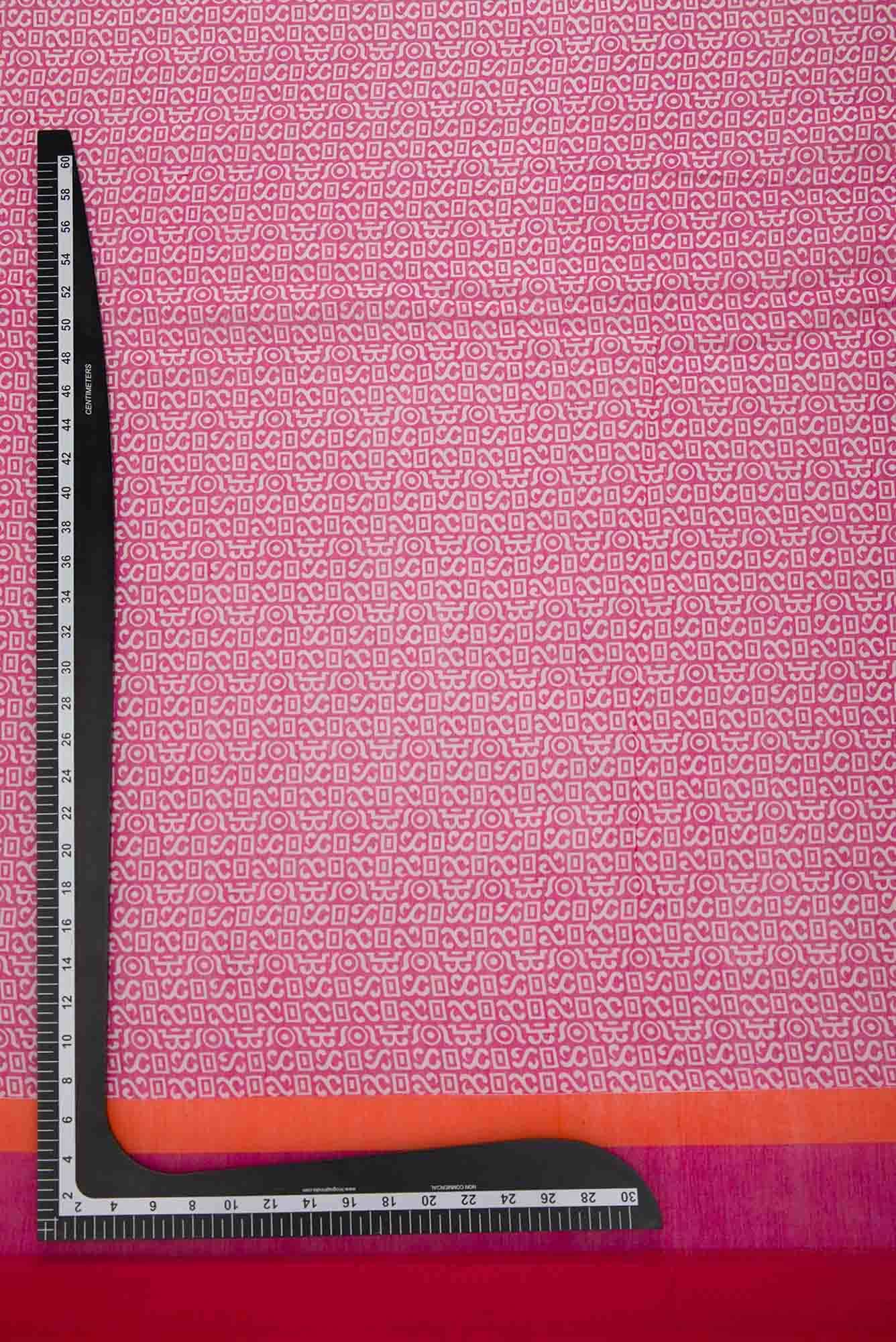 Pink Chanderi Silk Dress Material