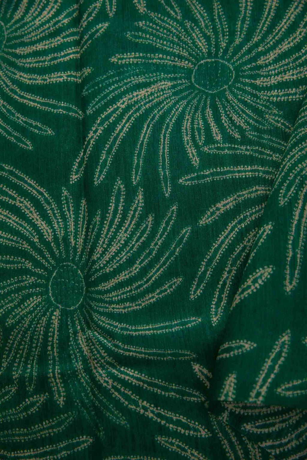 Green Chanderi Silk Dress Material