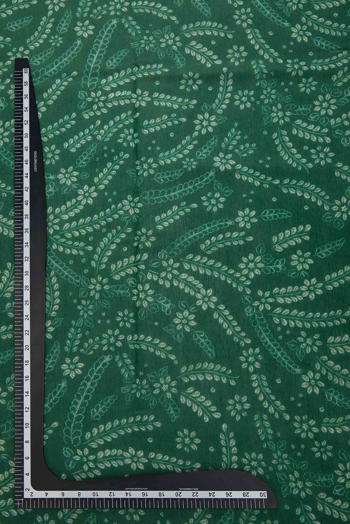 Green Chanderi Silk Dress Material