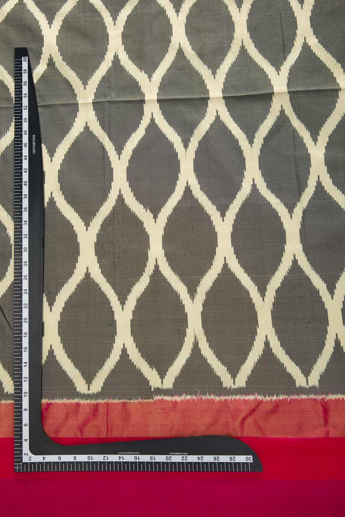 Grey Double Ikat Dress Material