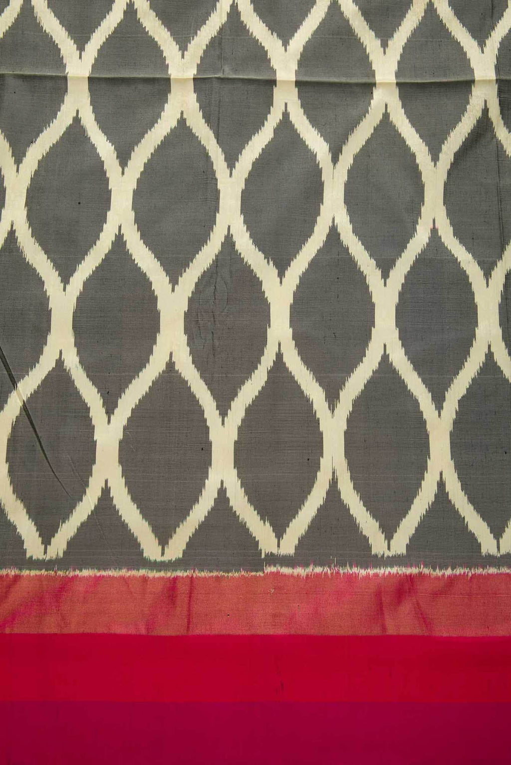 Grey Double Ikat Dress Material