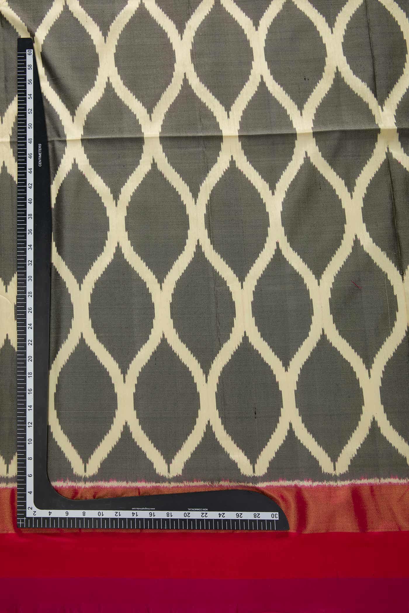 Grey Double Ikat Dress Material