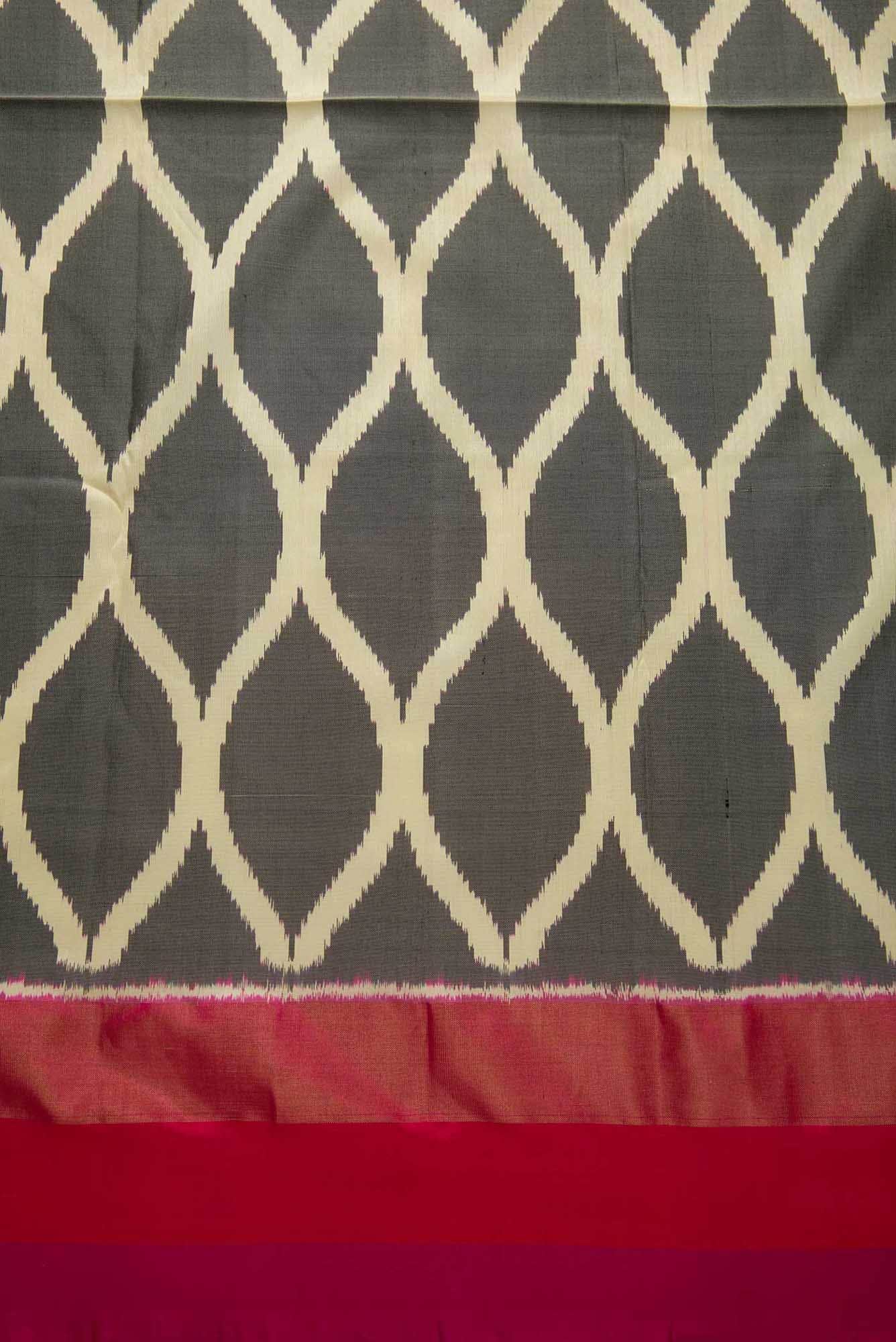 Grey Double Ikat Dress Material