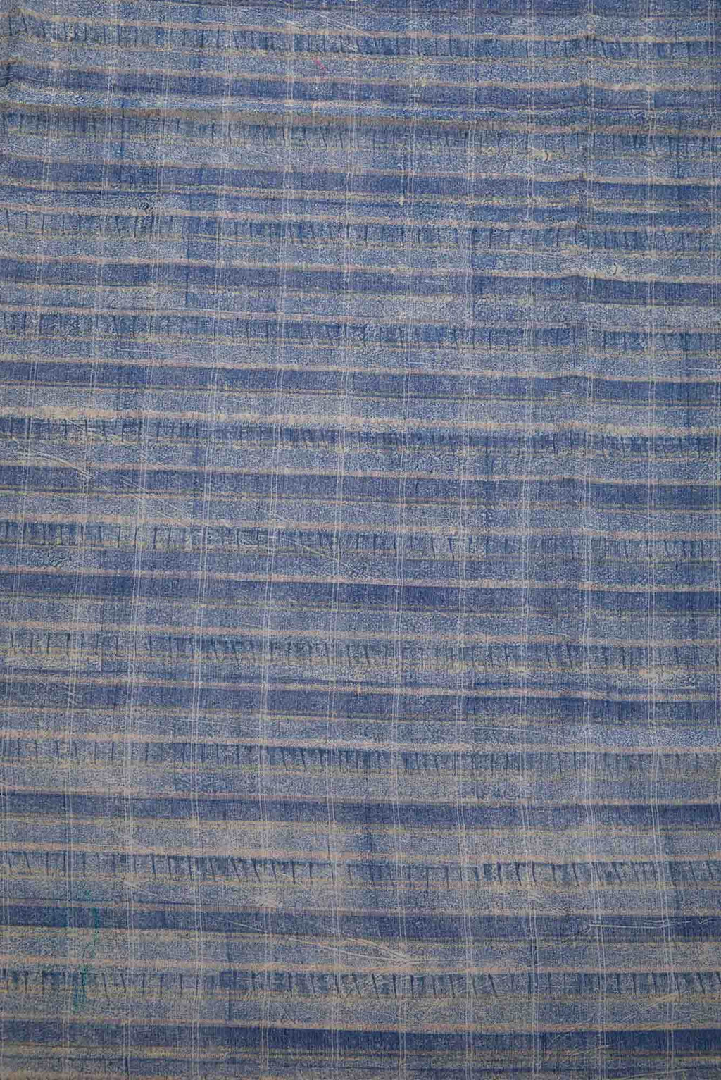 Blue Tussar Silk Dress Material