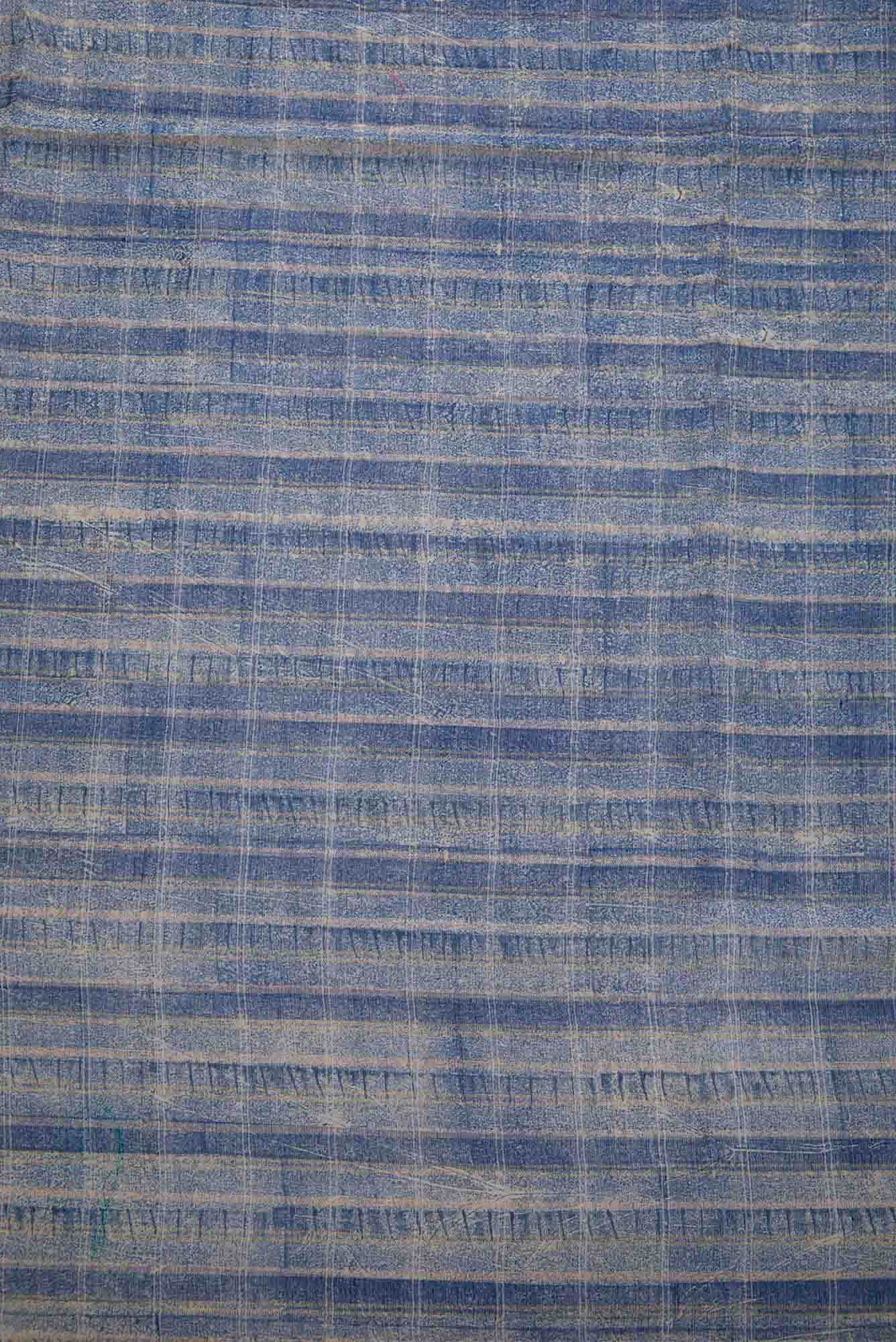 Blue Tussar Silk Dress Material