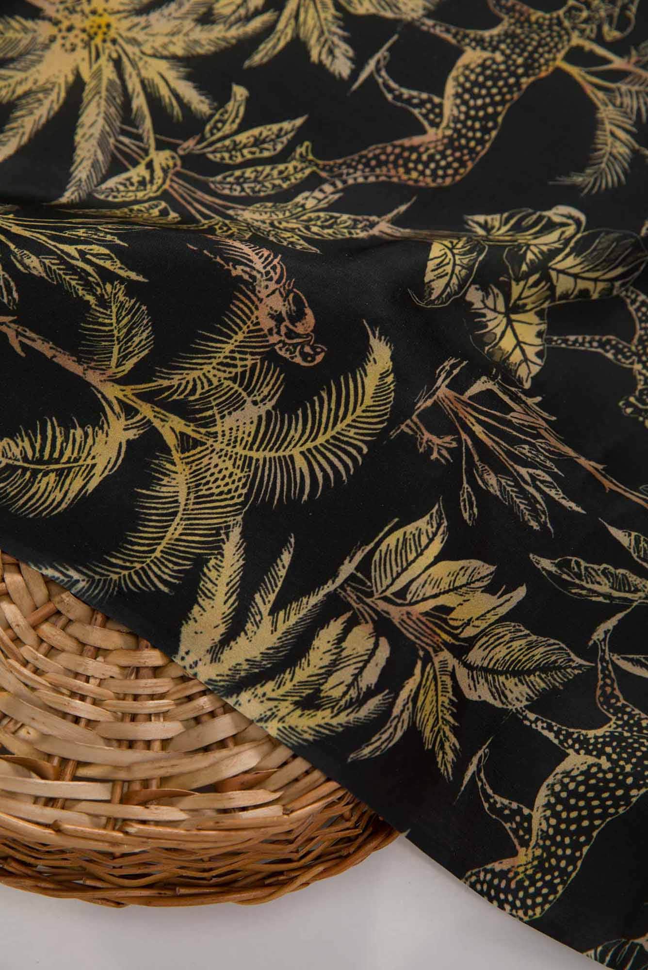 Black Crepe Dress Material