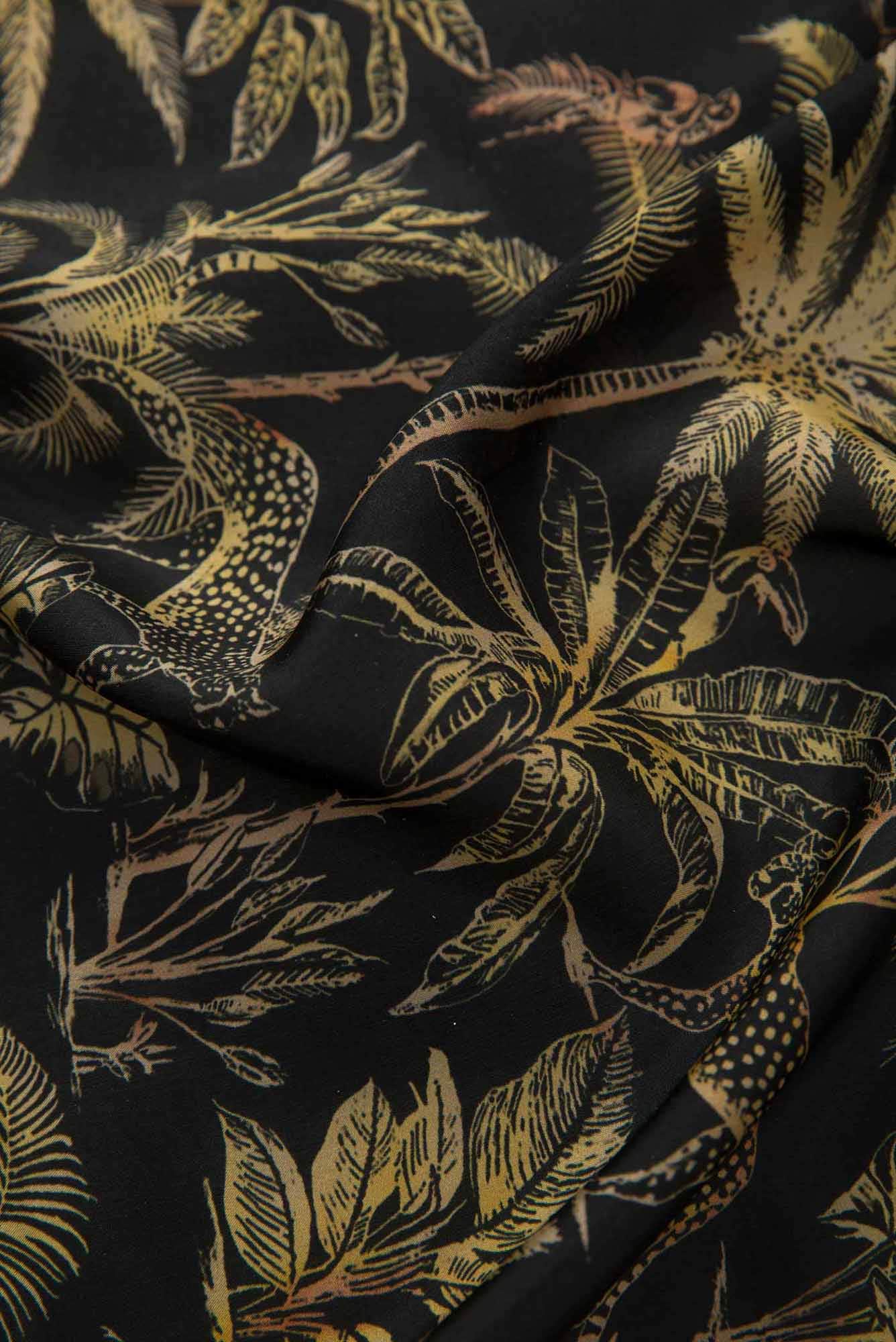 Black Crepe Dress Material