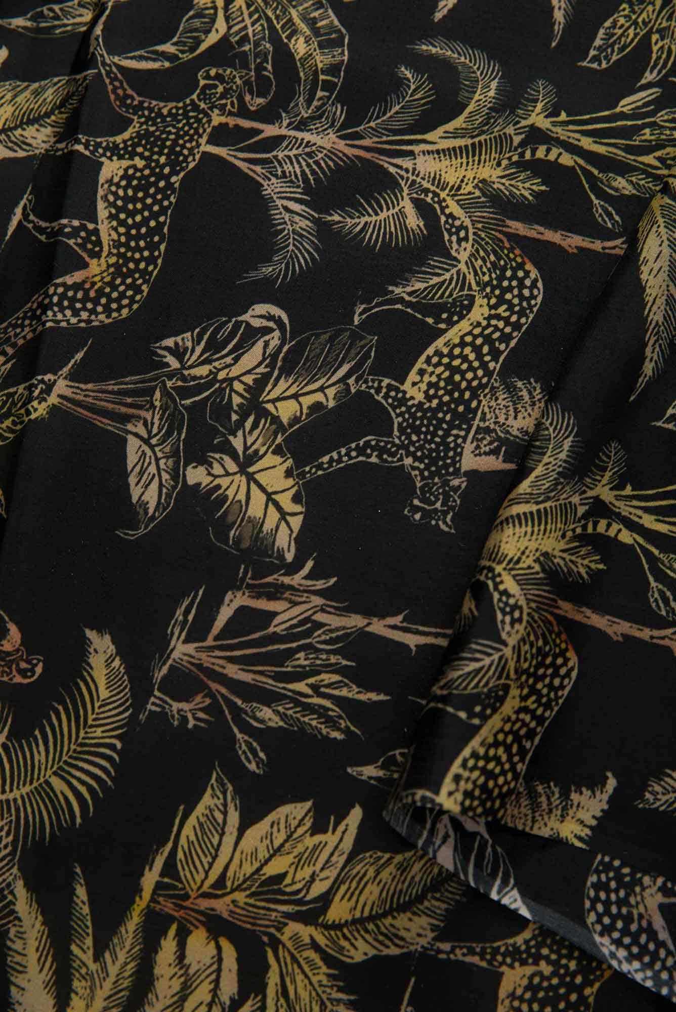 Black Crepe Dress Material