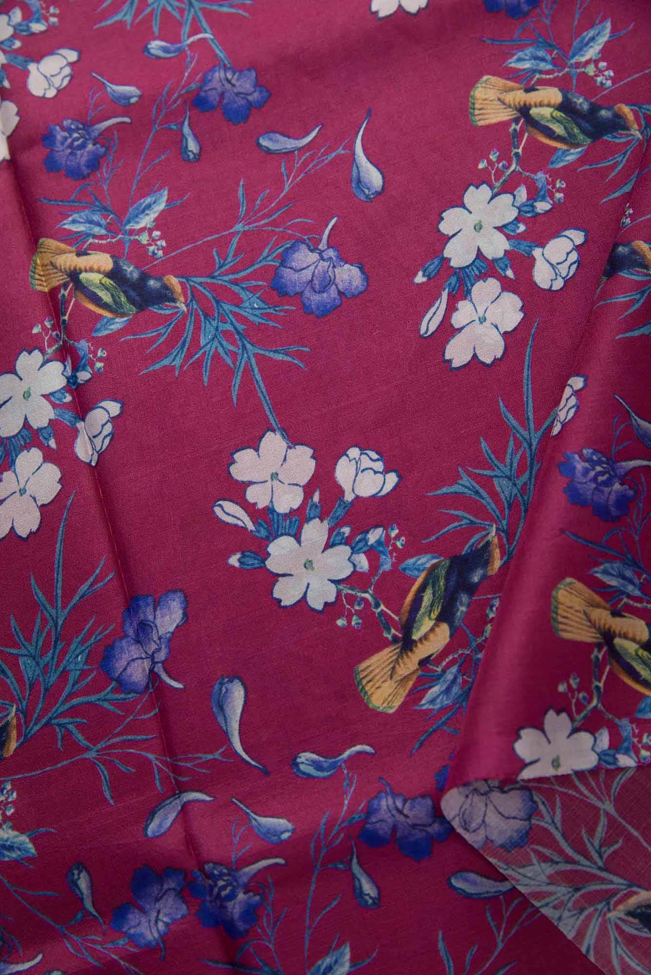 Pink Crepe Dress Material