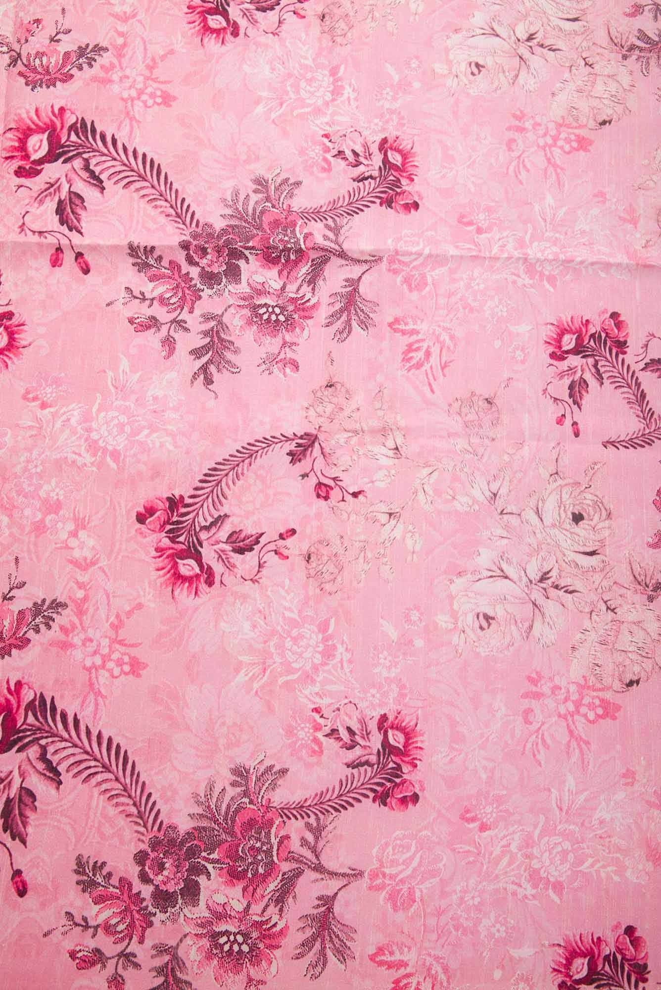 Pink Chanderi Silk Dress Material
