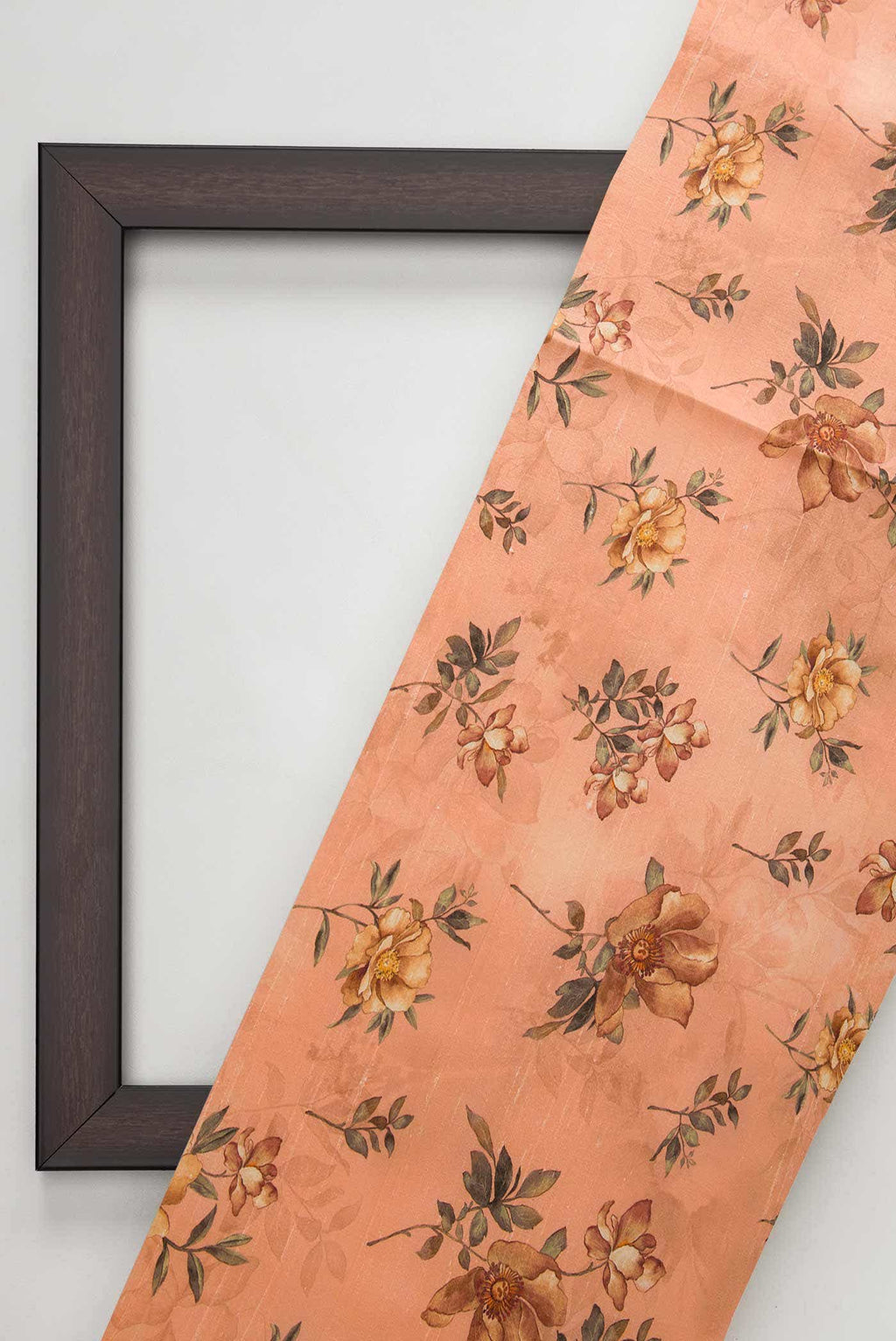 Peach Raw Silk Dress Material