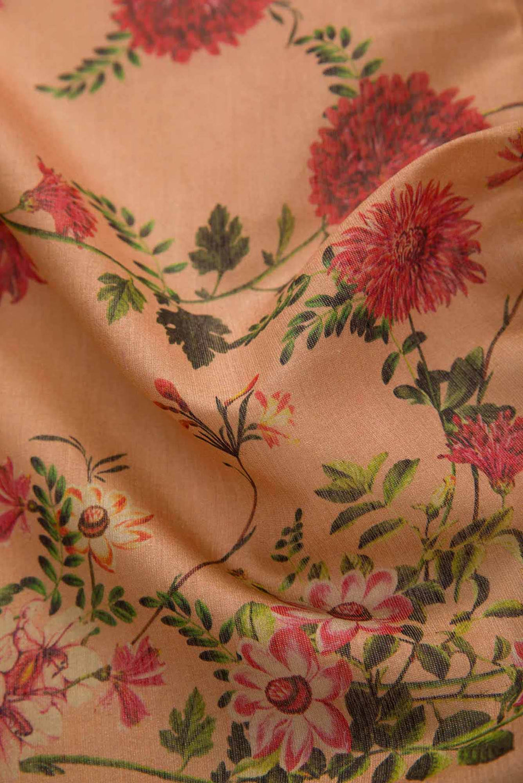 Brown Chanderi Silk Dress Material