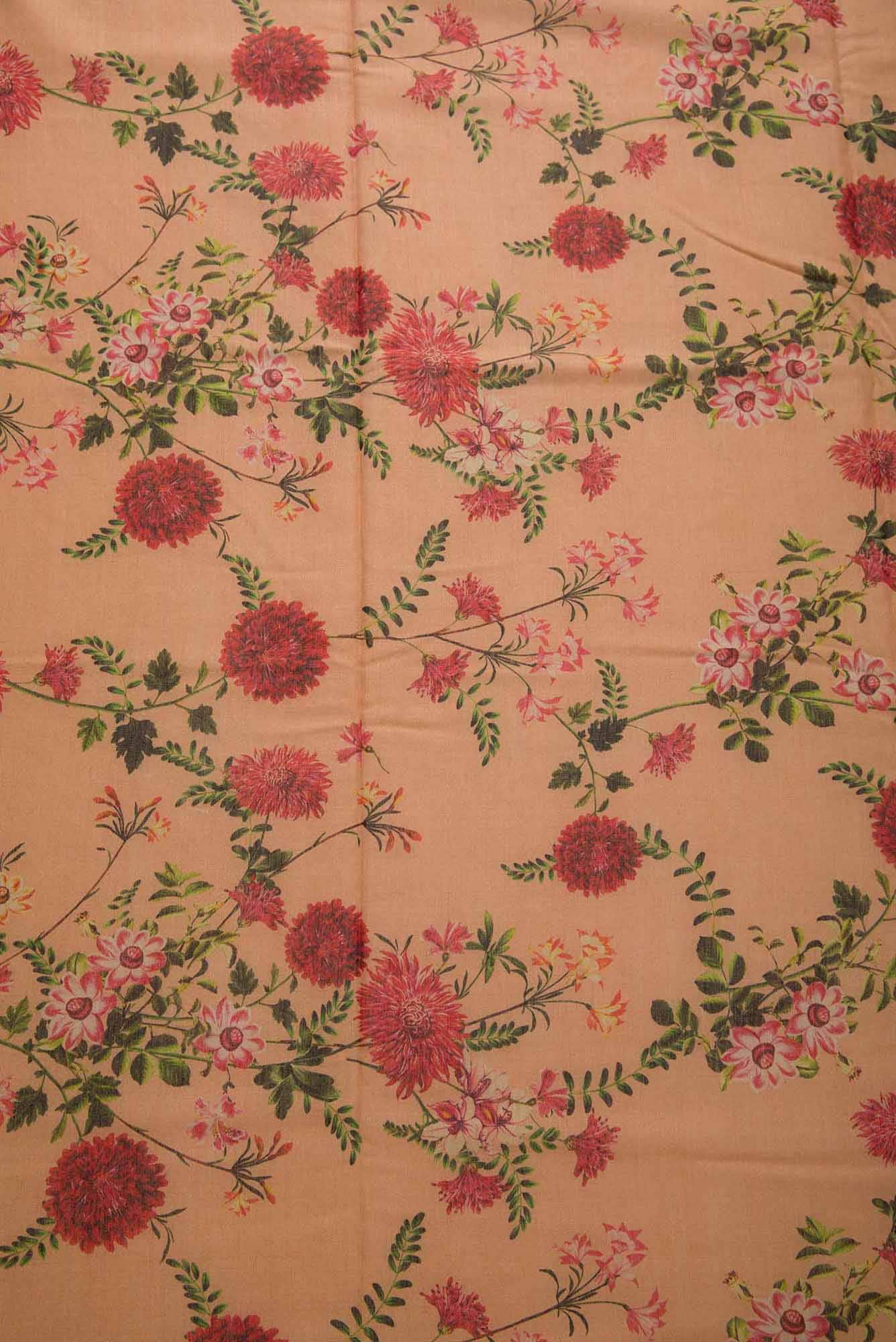Brown Chanderi Silk Dress Material