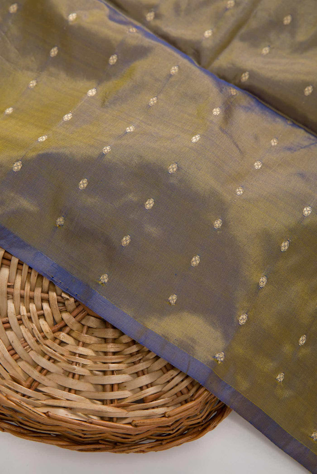 Grey Kanchipuram Silk Dress Material